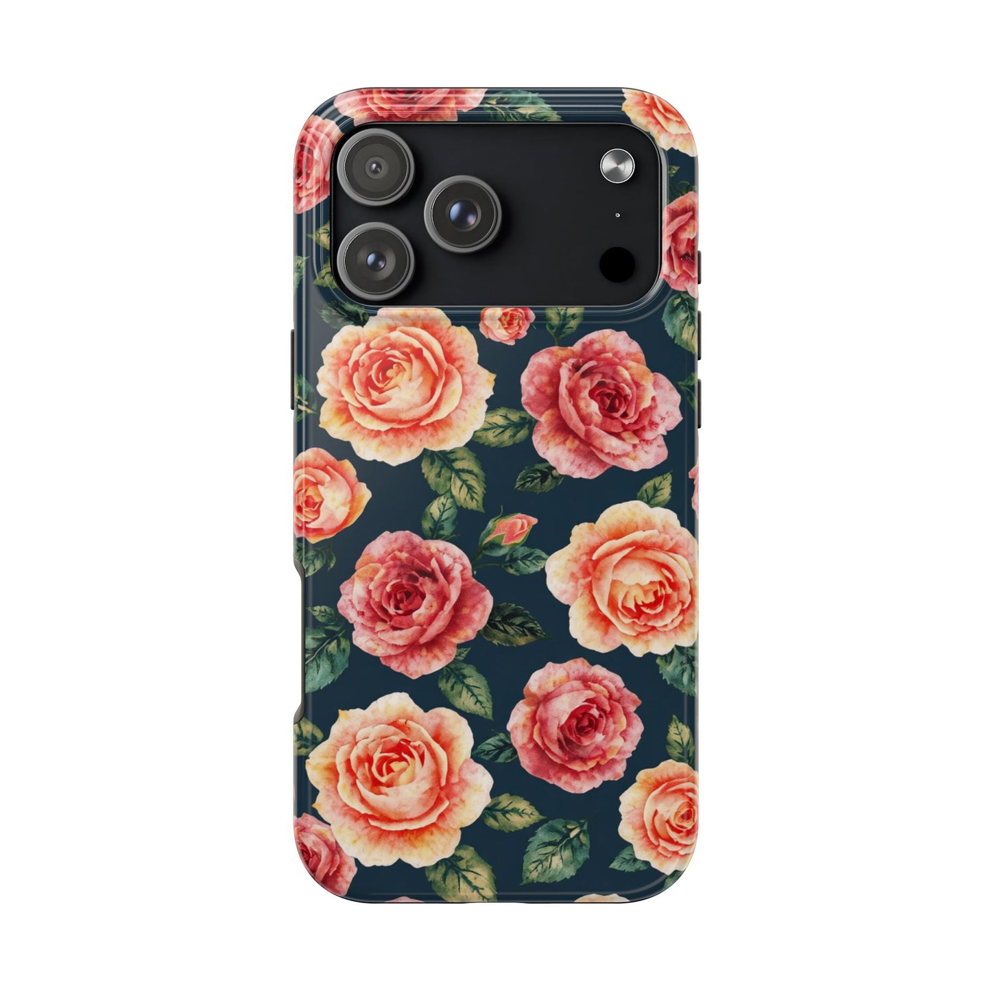Floral Tough Phone Cases - Durable & Stylish New Age Rose Design - for iPhone