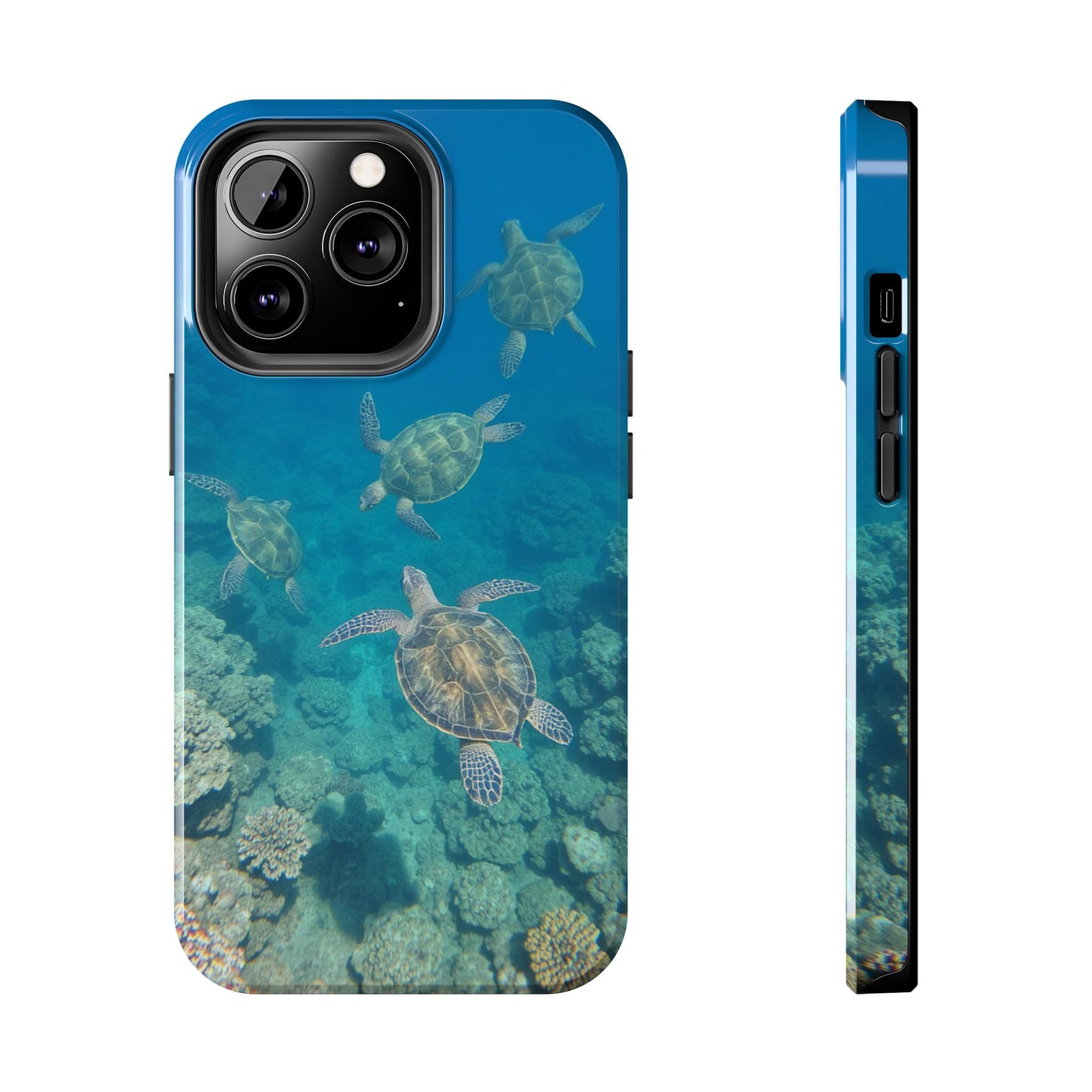 Ocean Turtle Tough Phone Cases - Durable Protection with Marine Art