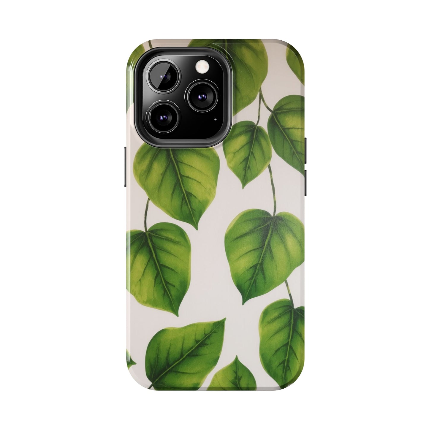 Tough Phone Cases with Green Leaf Design | Eco-Friendly Protection for Nature Lovers