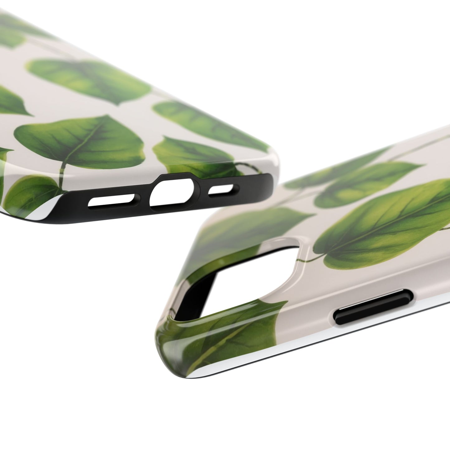 Tough Phone Cases with Green Leaf Design | Eco-Friendly Protection for Nature Lovers