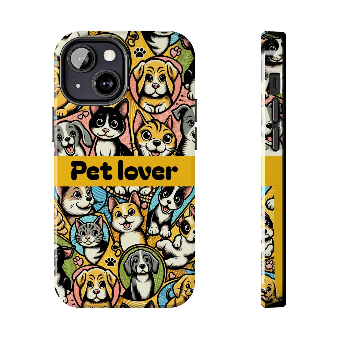 Pet Lover Tough Phone Case - Colorful Animal Design - for iPhone