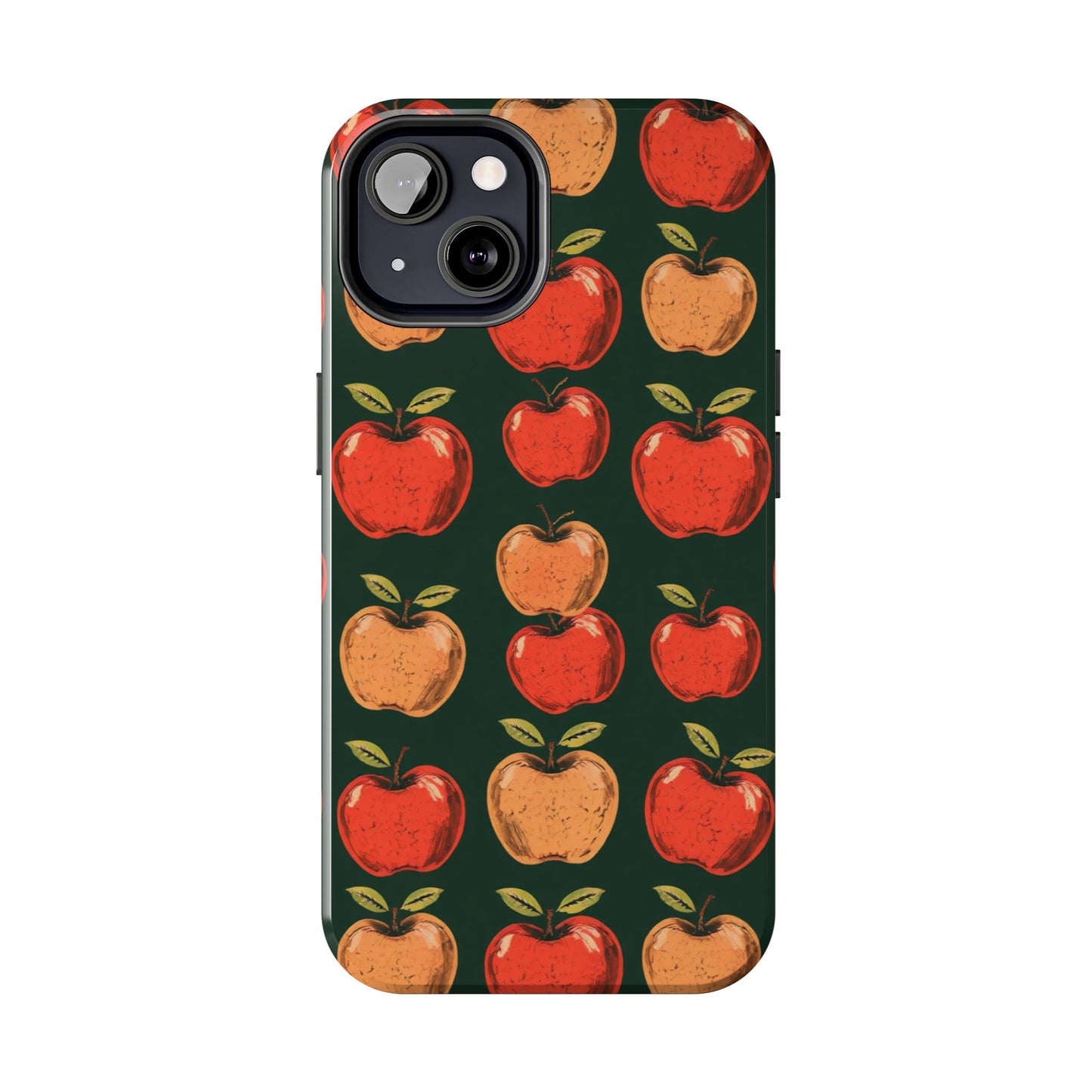 Apple Retro Pattern Tough Phone Case - Durable, Stylish, and Protective for Everyday Use - for iPhone