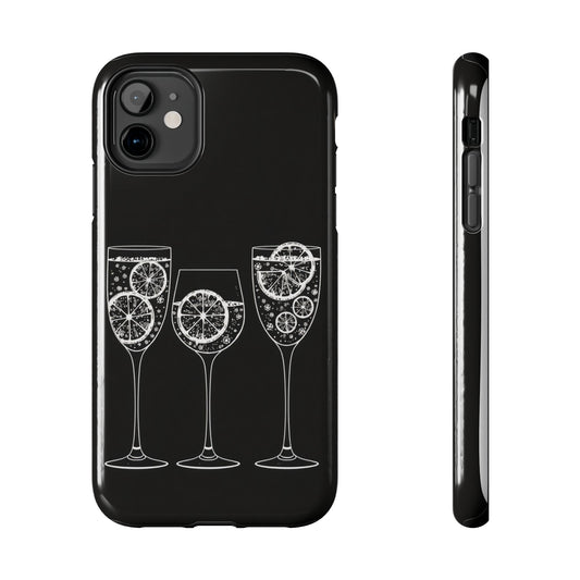 Stylish Tough Phone Cases with Citrus Glass Design, Protective Cases for Parties, Summer Events, and Everyday Use