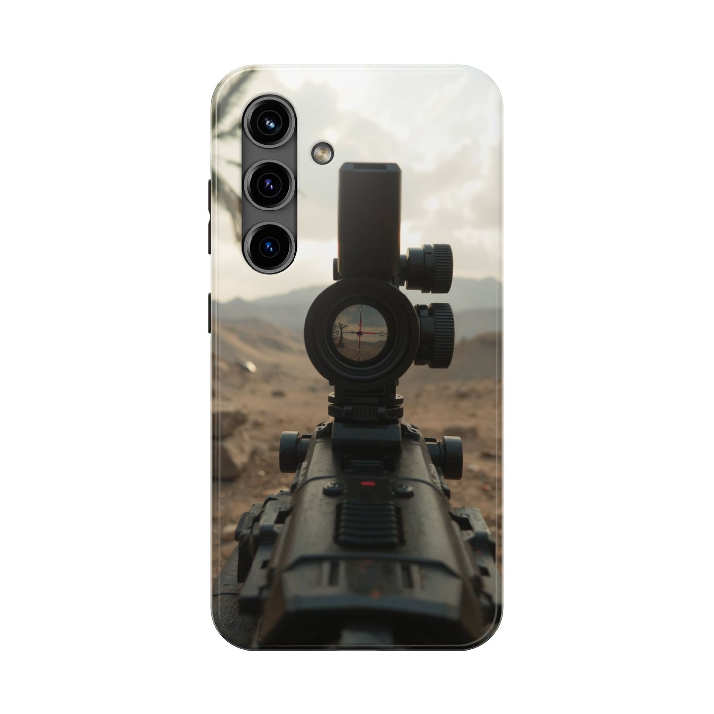 Tough Phone Case with Sniper Scope Design - Durable & Stylish Protection for Outdoors Enthusiasts