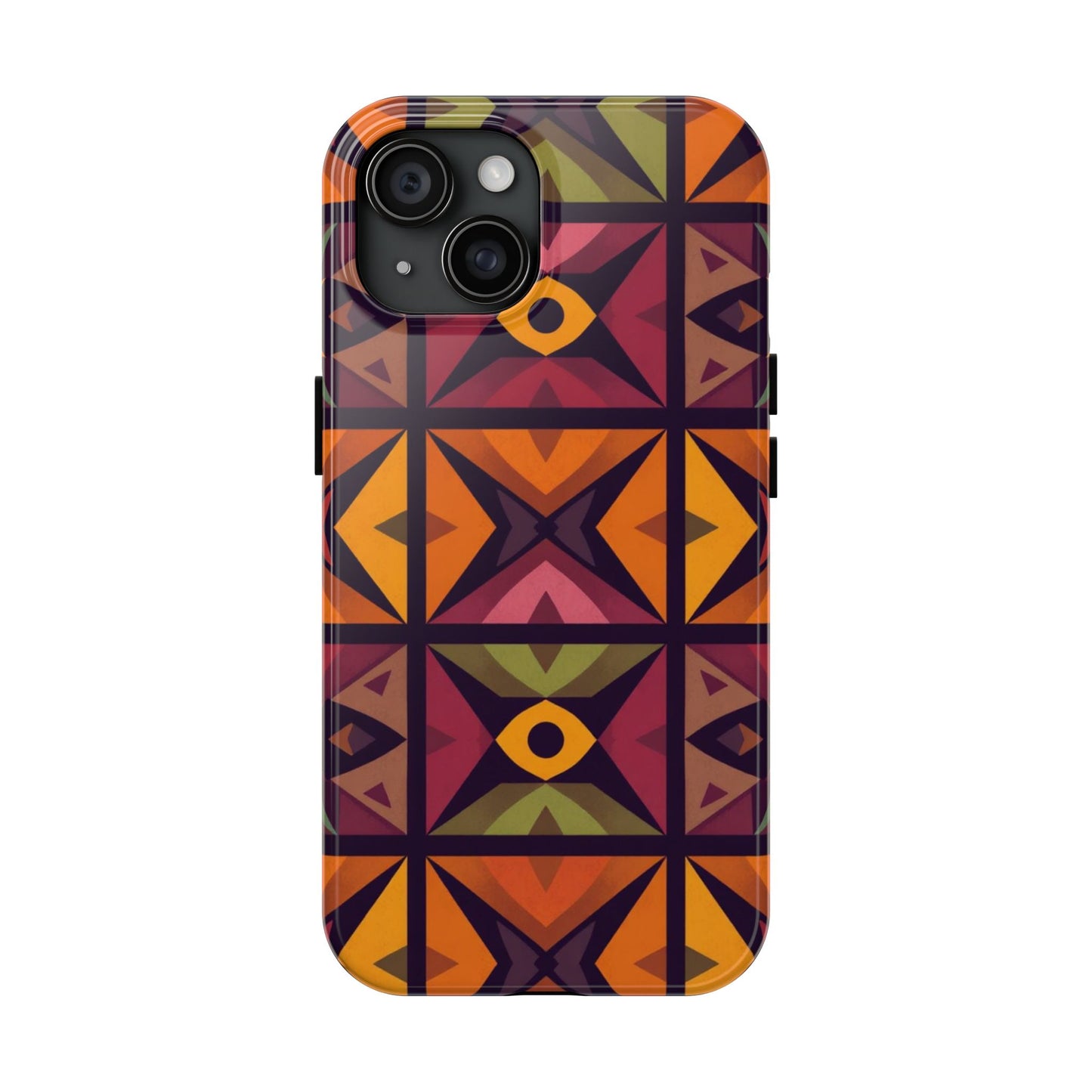 Vibrant Tribal Geometric Tough Phone Case - Colorful Protection for Your iPhone