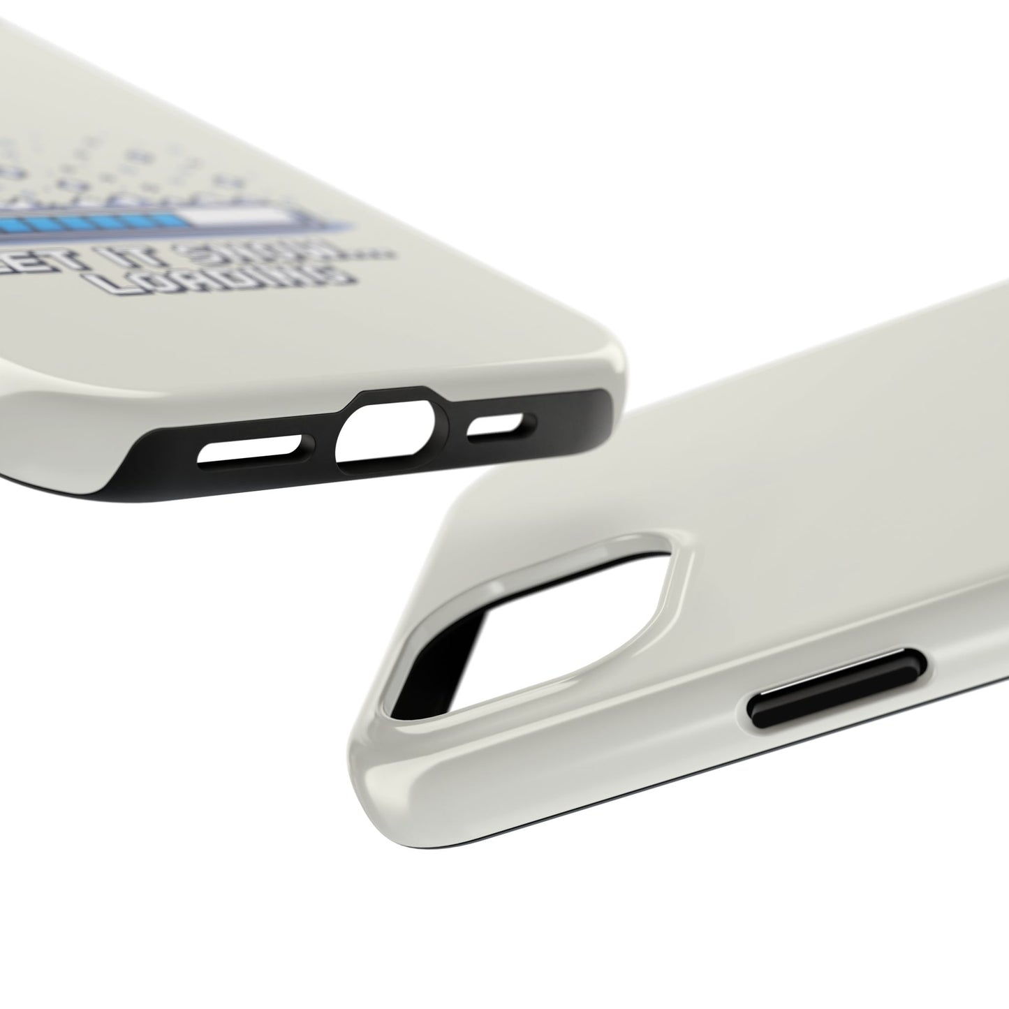 Snowy Vibe Tough Phone Case - Let It Snow Loading Design Pixel Art