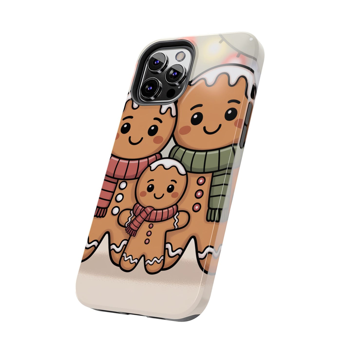 Gingerbread Cartoon Family Tough Phone Case – Festive Holiday Protection
