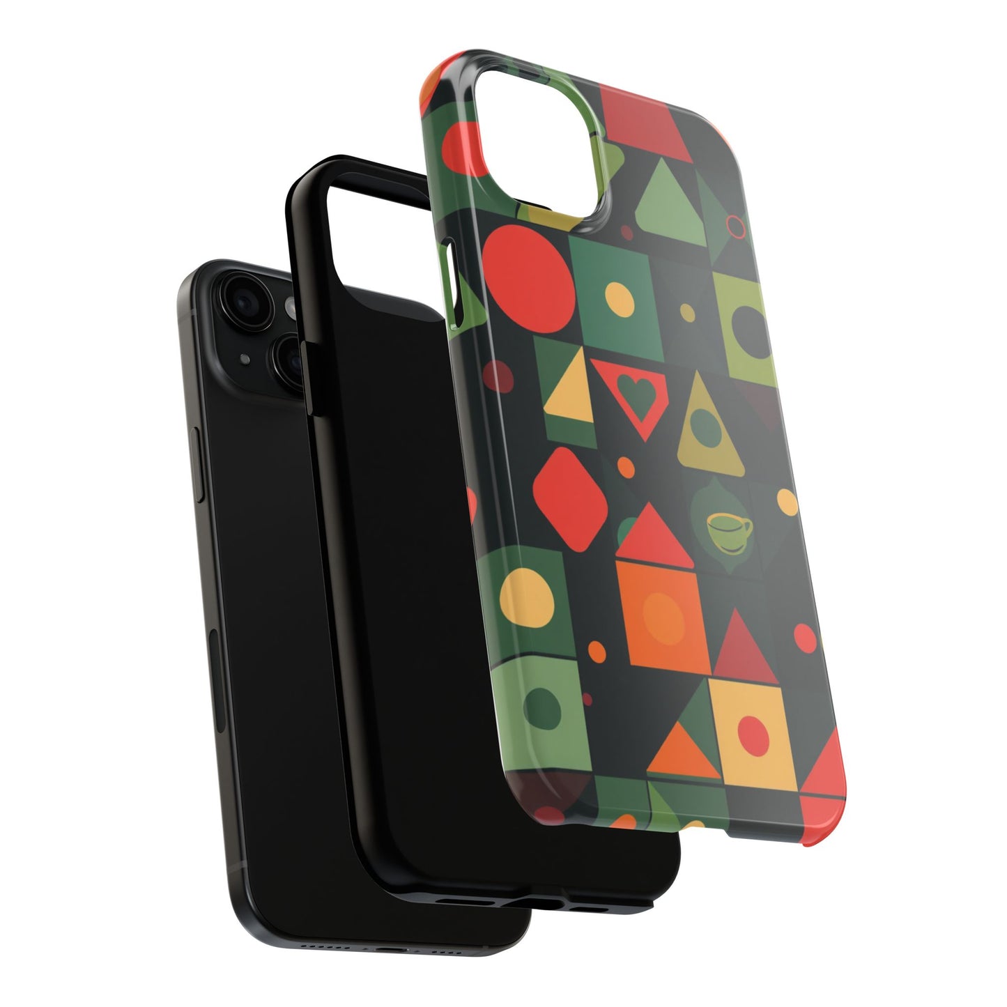Vibrant Geometric Tough Phone Cases – Stylish Protection for Trendsetters - for iPhone