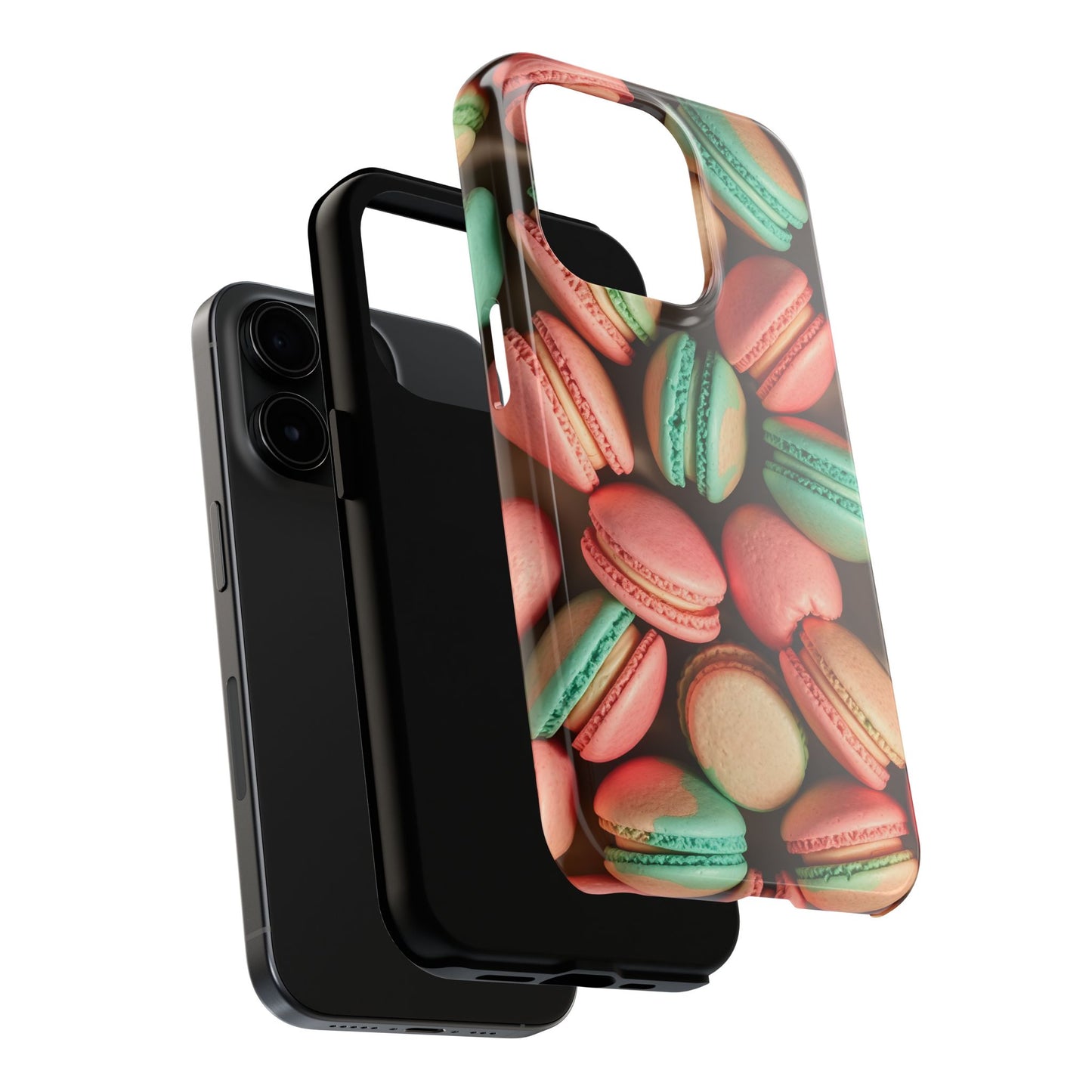 Colorful Tasty Macarons Tough Phone Case - Durable Protection with Sweet Aesthetic - for iPhone