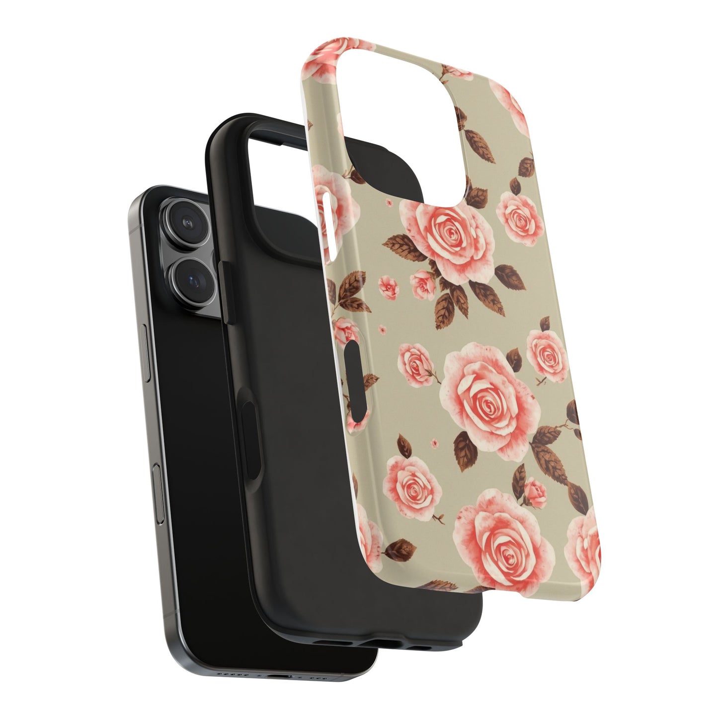 Elegant Floral Tough Phone Case for Stylish Protection - for iPhone