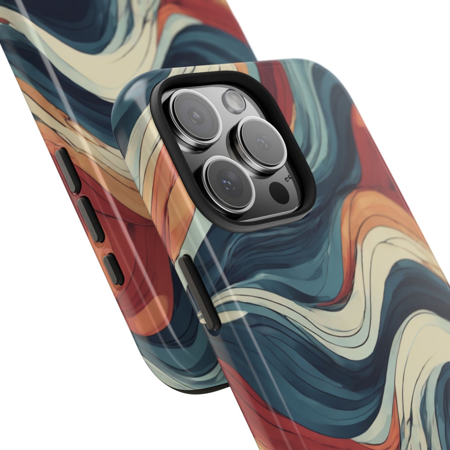 Abstract Wave Tough Phone Case | Stylish Protection for Daily Use - for iPhone