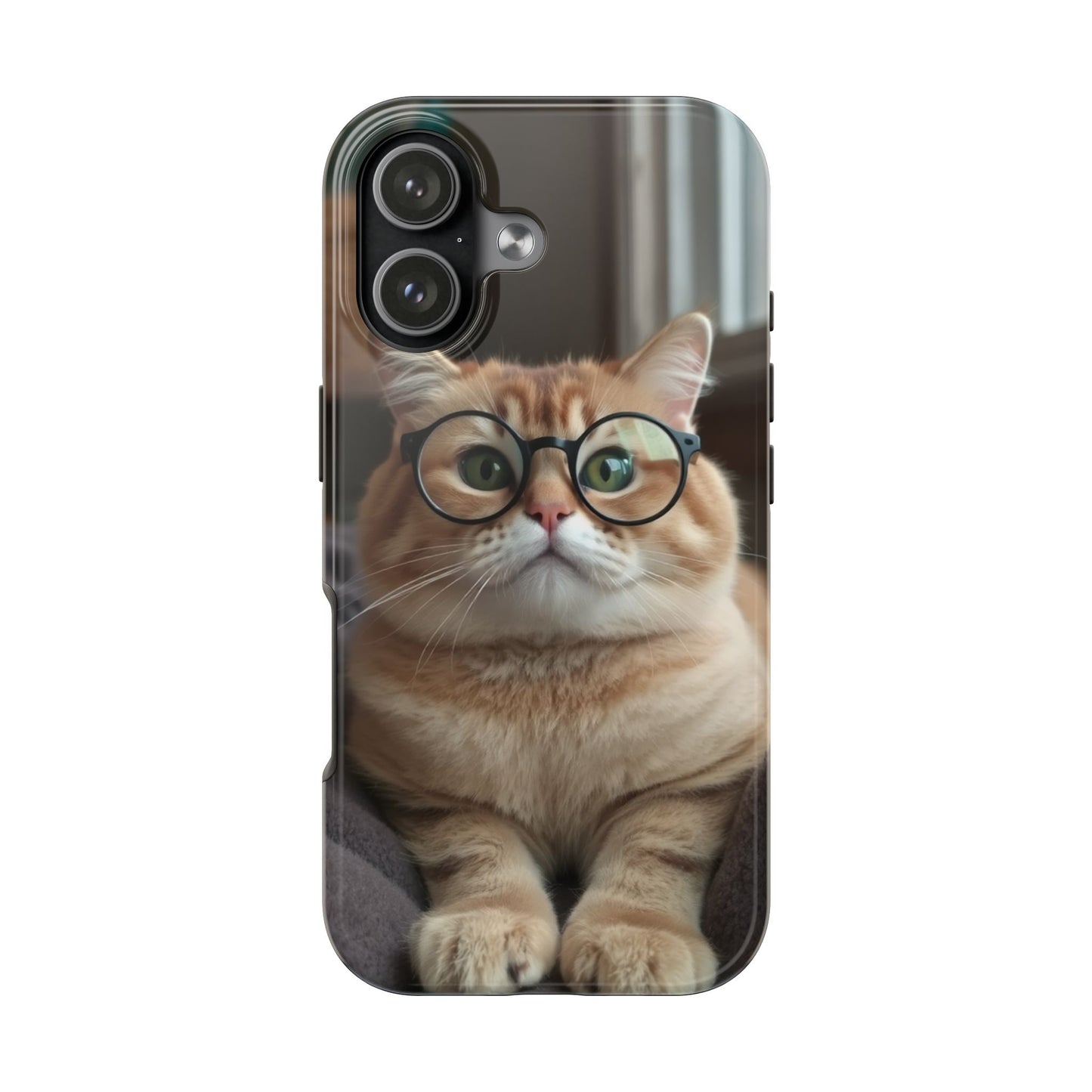 Cute Cat Glasses Tough Phone Case - Fun & Stylish Protection for Cat Lovers