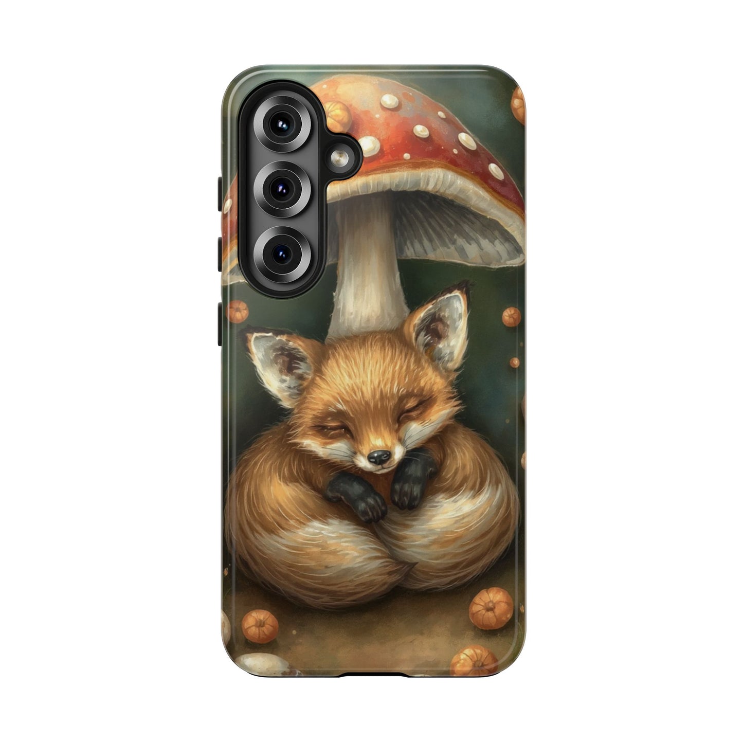 Cute Fox & Mushroom Phone Case - Tough Protective Cover