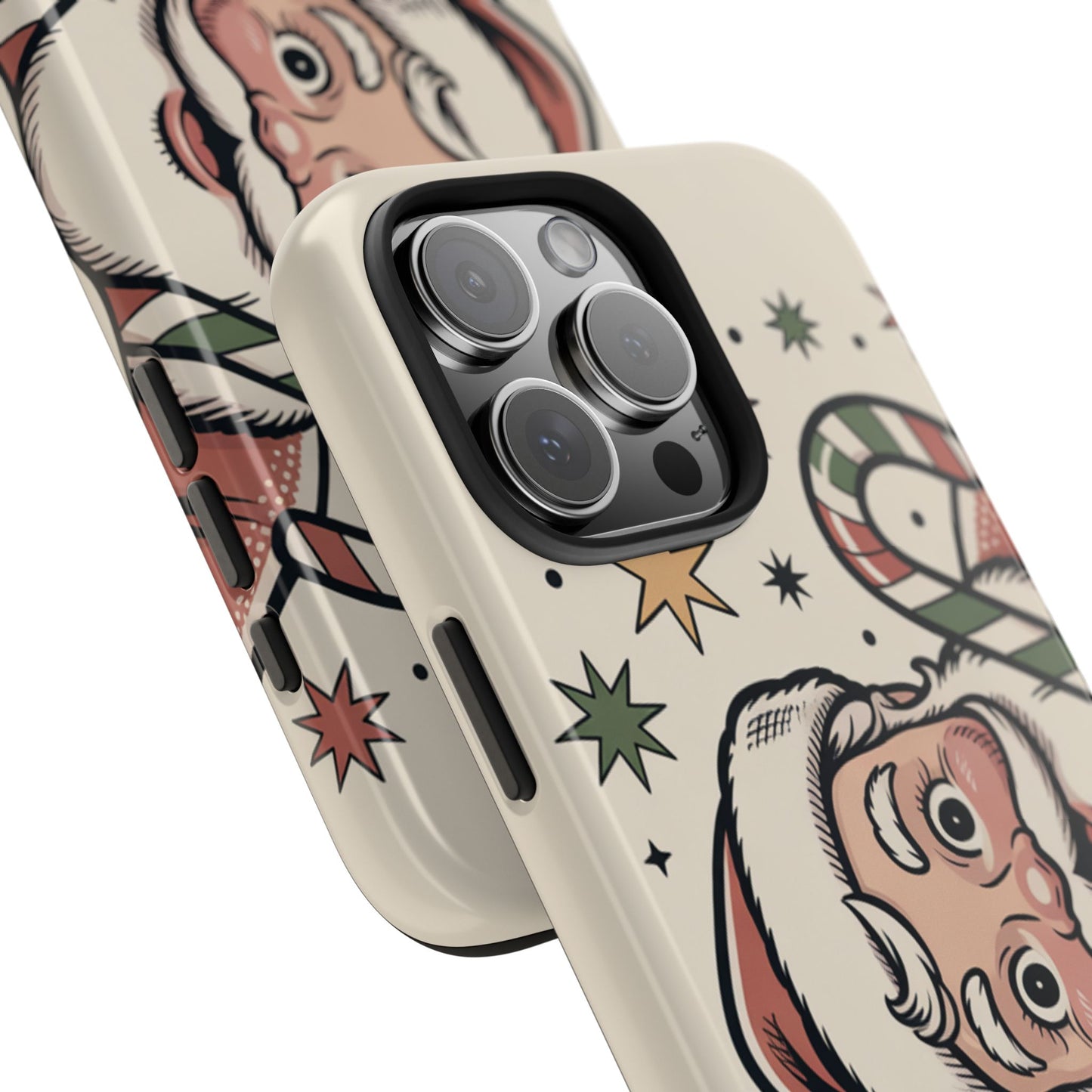 Retro Santa Tough Phone Case - Festive Holiday Design