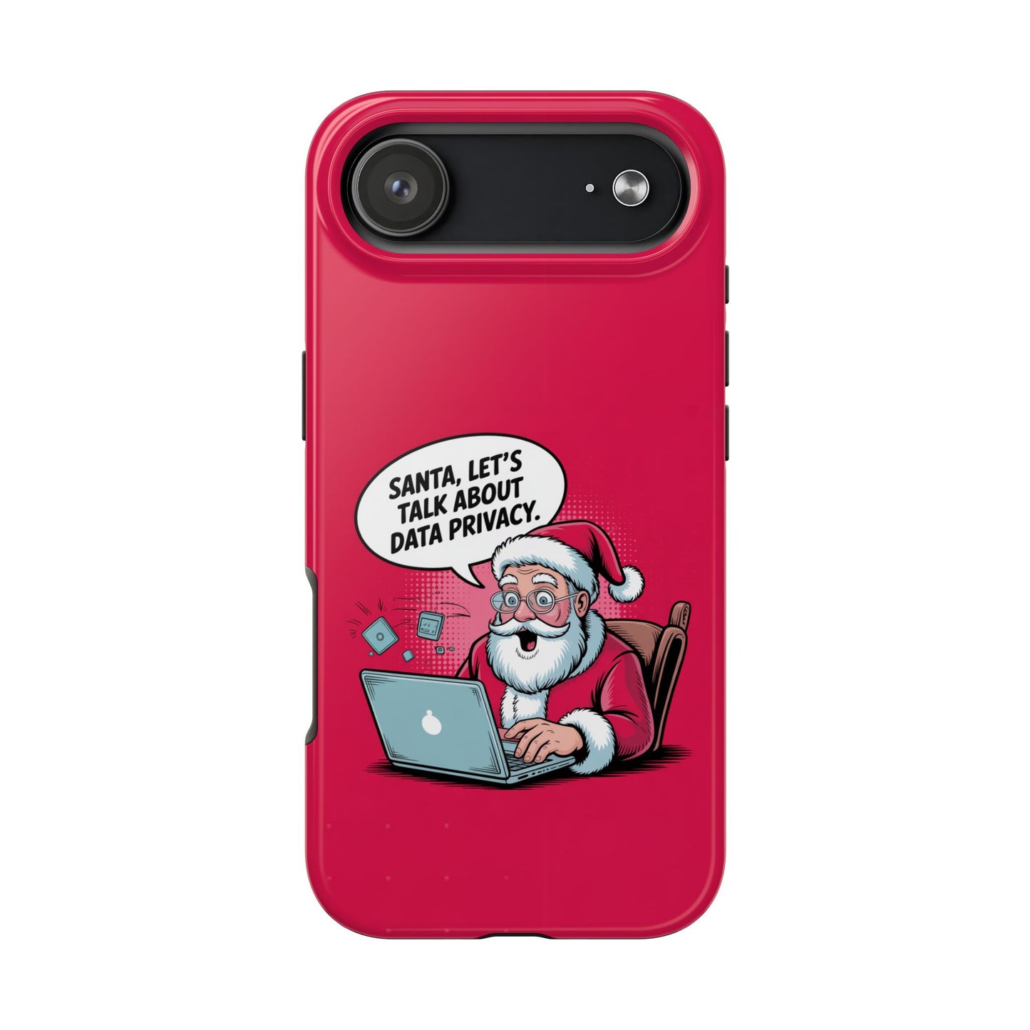 Santa Data Privacy Design Tough iPhone Case for Christmas