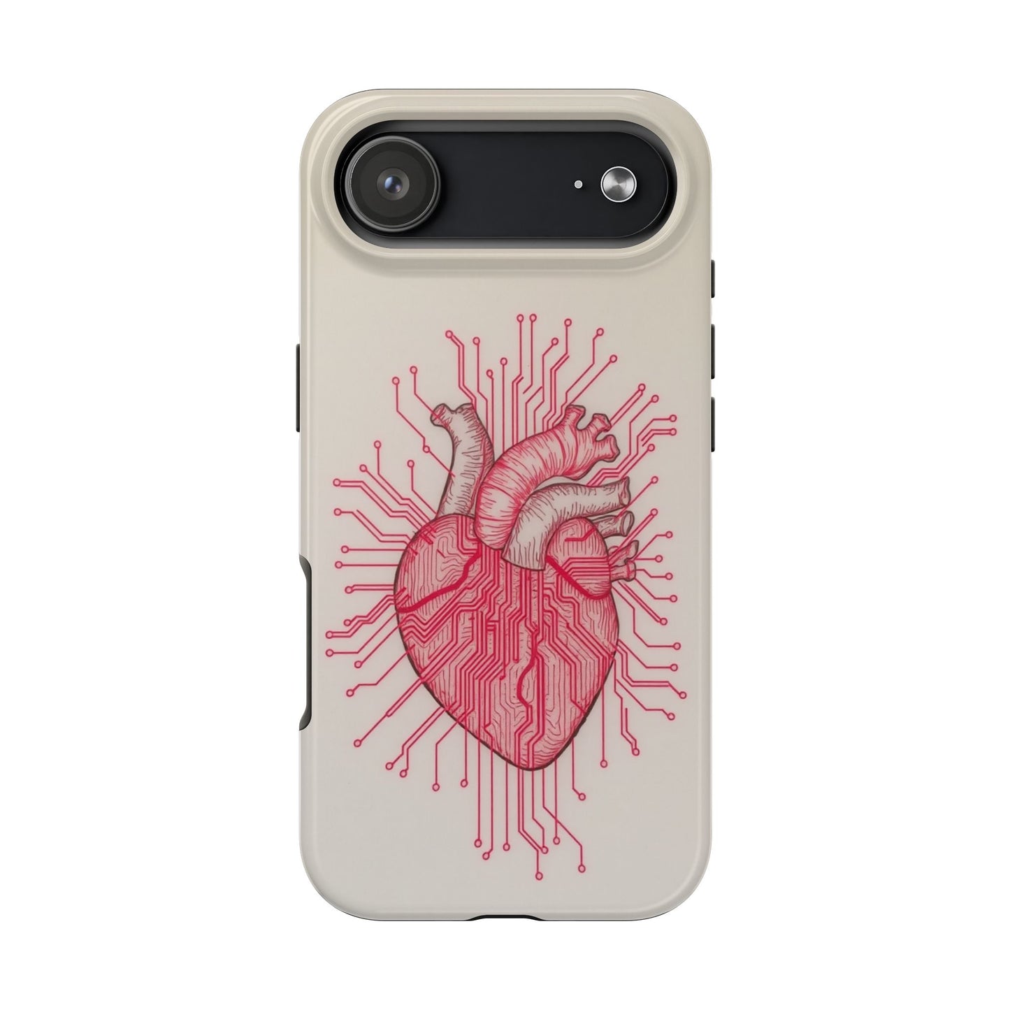 Heart Circuit Tough Phone Case – Unique Tech-Inspired Design for Tech Lovers