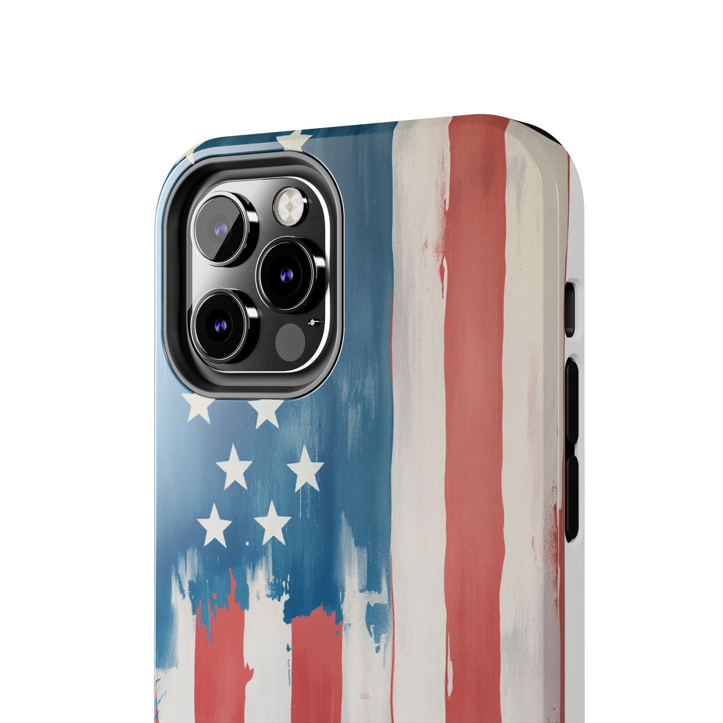 Patriotic Tough Phone Cases - Abstract USA Flag Design for Durable Protection - for iPhone