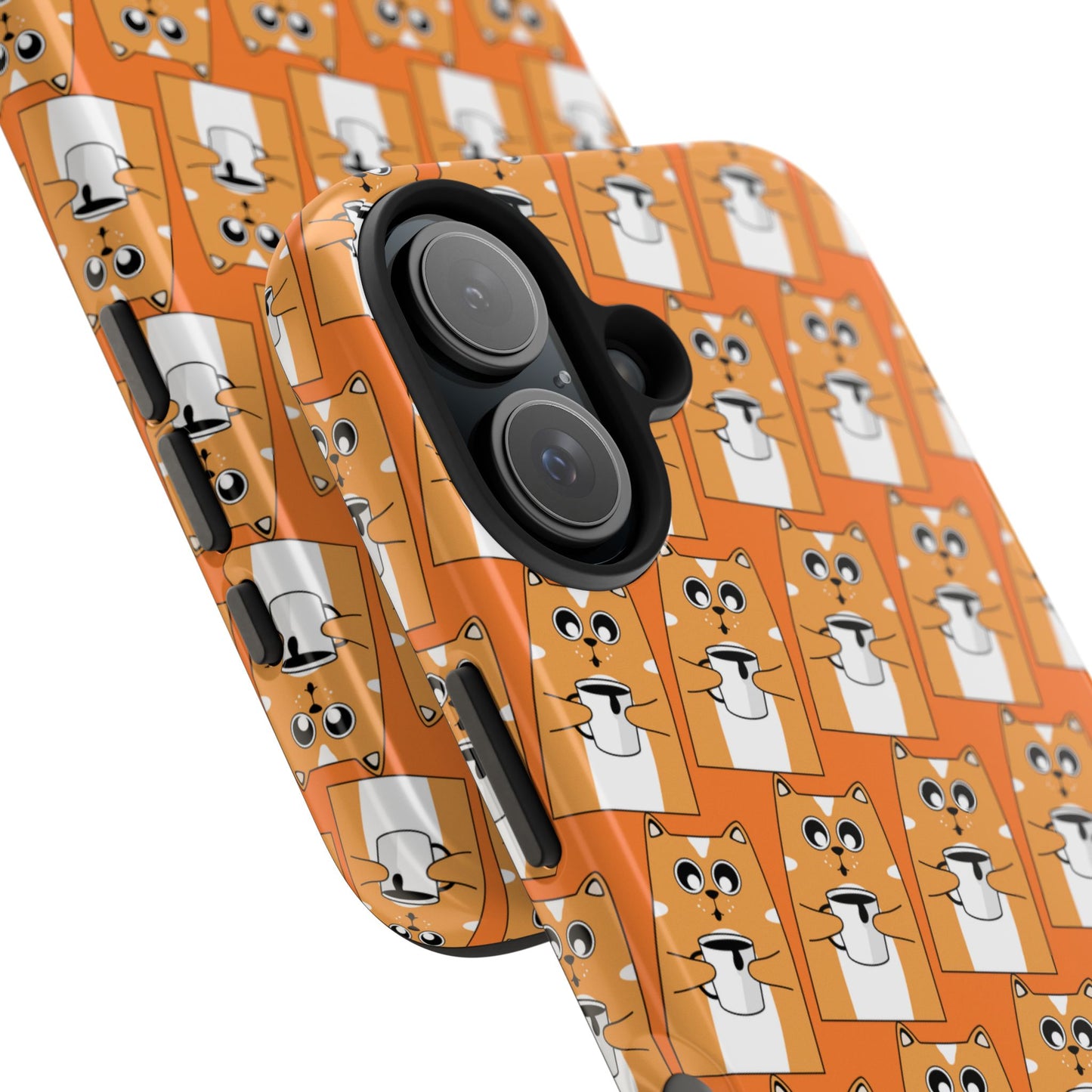 Coffee Cat Tough Phone Case – Durable, Fun, Perfect for Pet Lovers - for iPhone