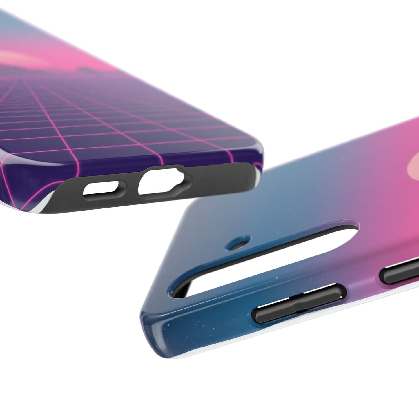 Retro Aesthetic Tough Phone Case - Vibrant Sunset Design
