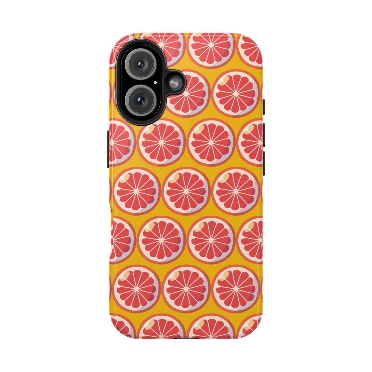 Citrus Pattern Tough Phone Case - Bright Grapefruit Design - for iPhone