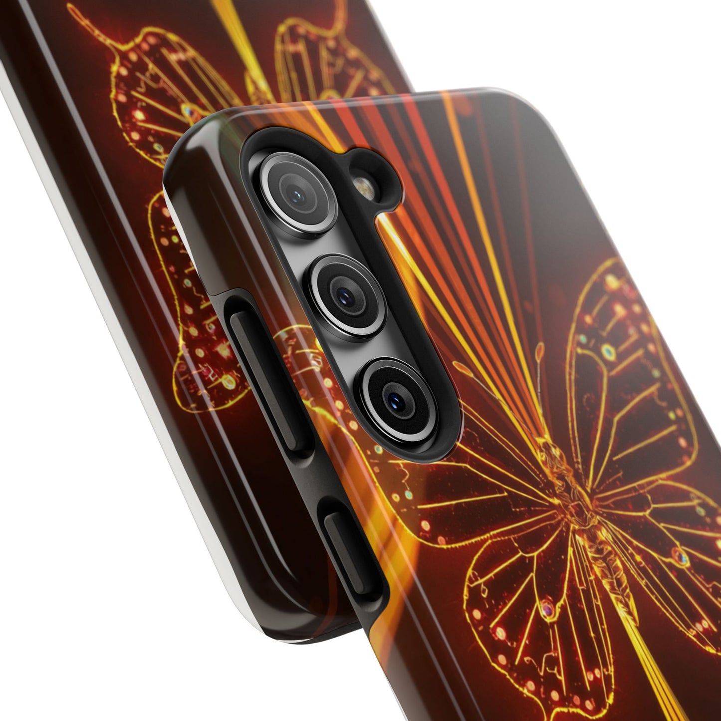 Elegant Butterfly Tough Phone Case - Stylish Protection for Nature Lovers