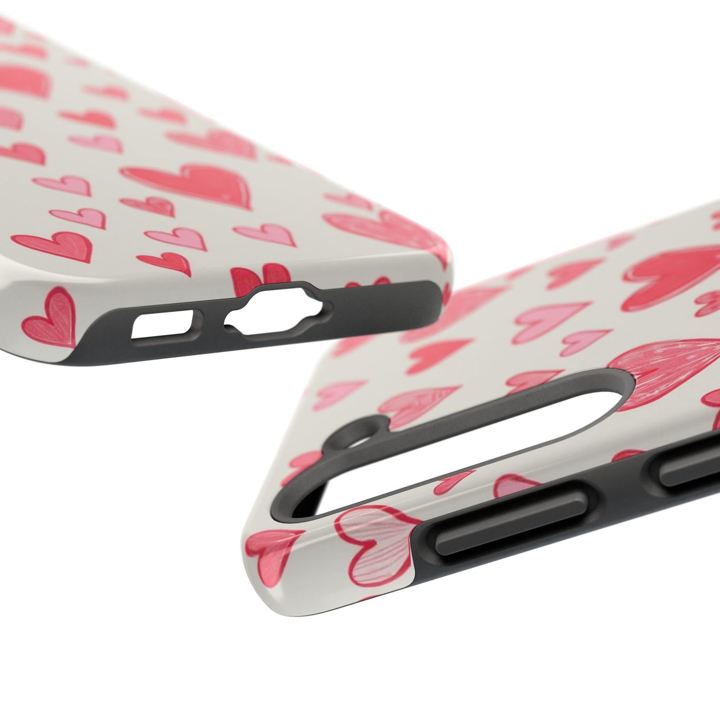 Heart Pattern Tough Phone Case - Cute and Stylish Protection