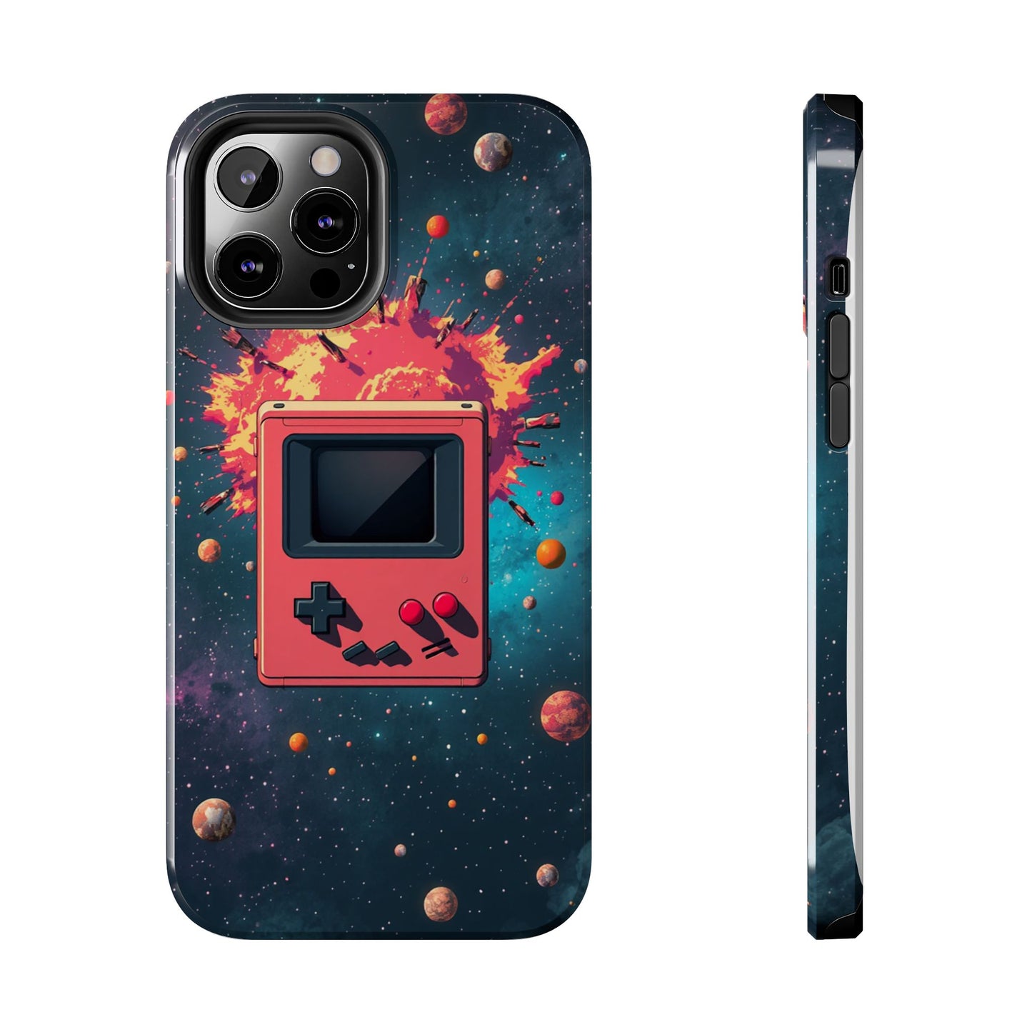 Retro Gaming Tough Phone Case - Space Adventure Design