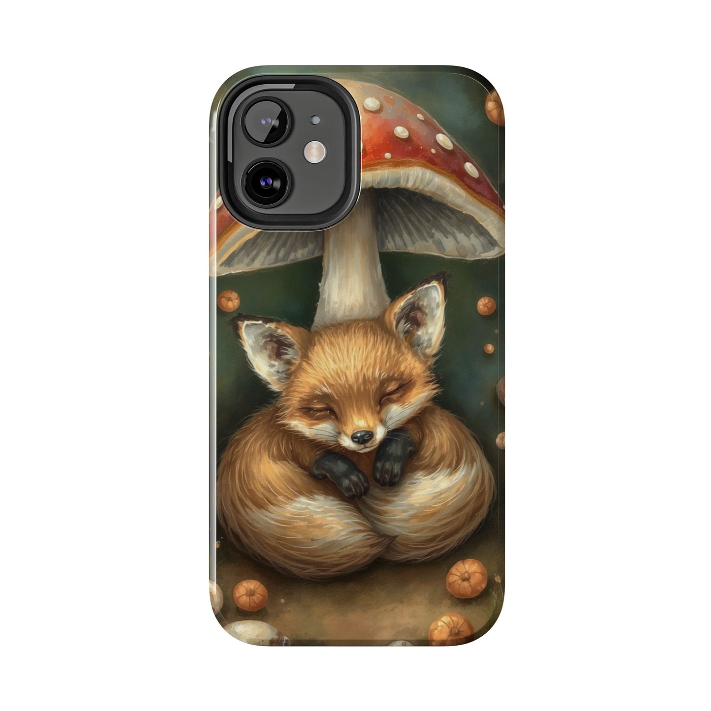 Cute Fox & Mushroom Phone Case - Tough Protective Cover