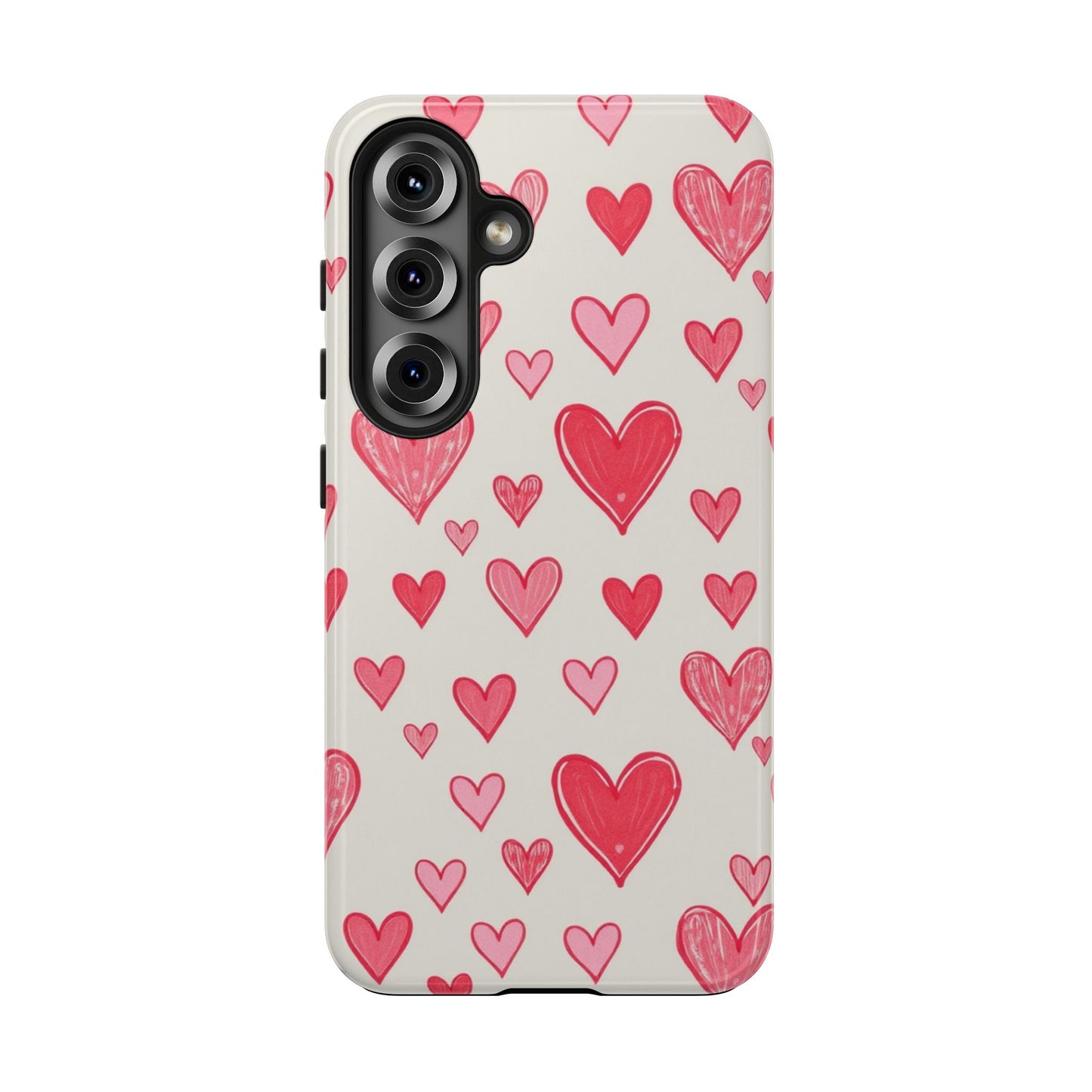 Heart Pattern Tough Phone Case - Cute and Stylish Protection