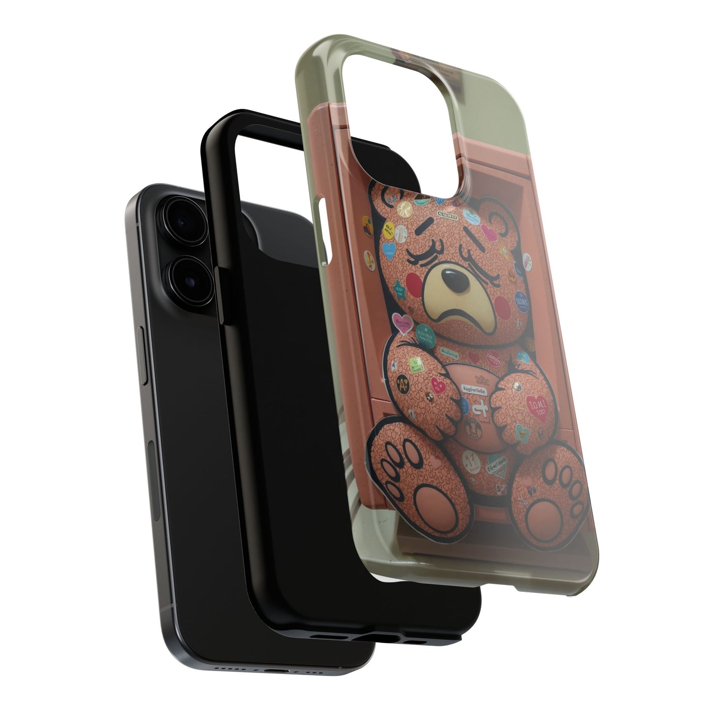 Cute Bear Tough Phone Case - Durable Protection with Fun Design