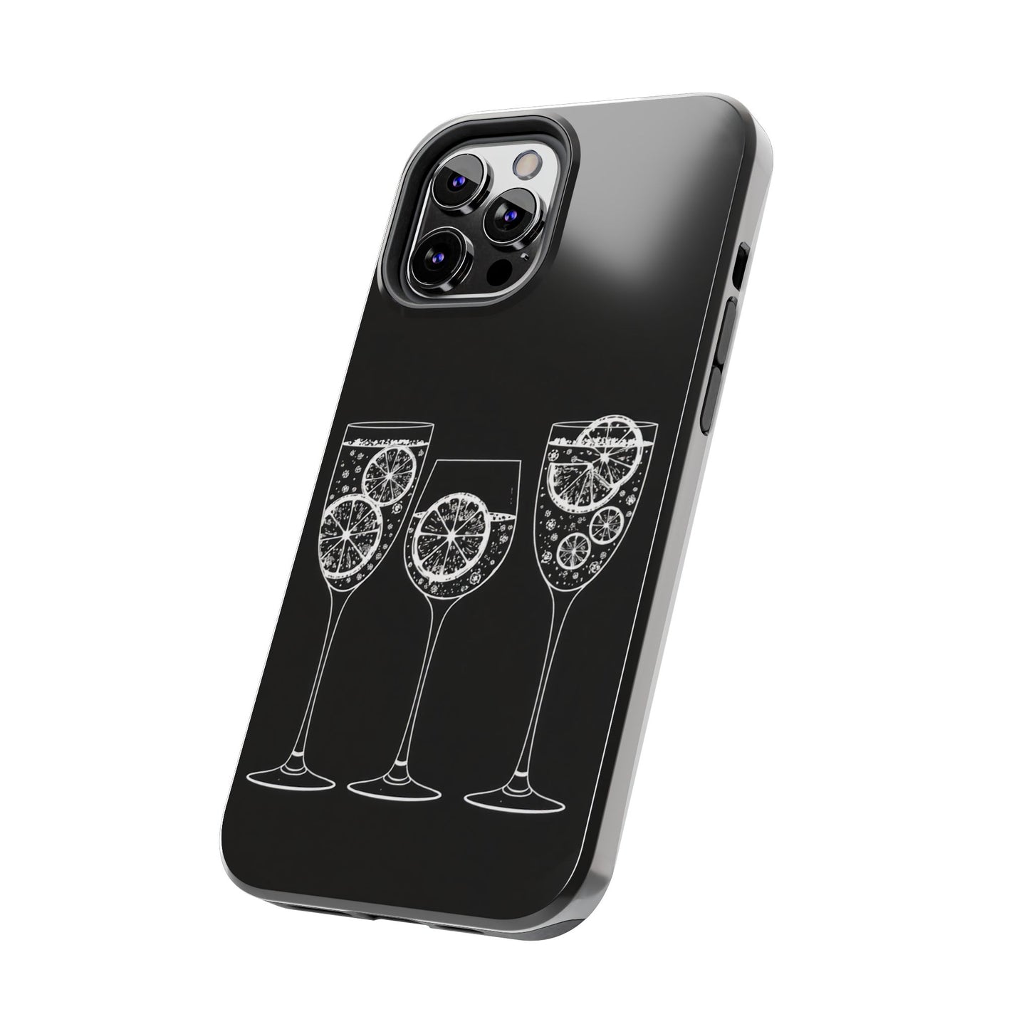 Stylish Tough Phone Cases with Citrus Glass Design, Protective Cases for Parties, Summer Events, and Everyday Use