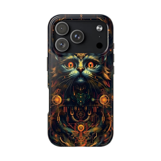 Mystical Cat Queen Tough Phone Case – Unique Protection for Cat Lovers - for iPhone