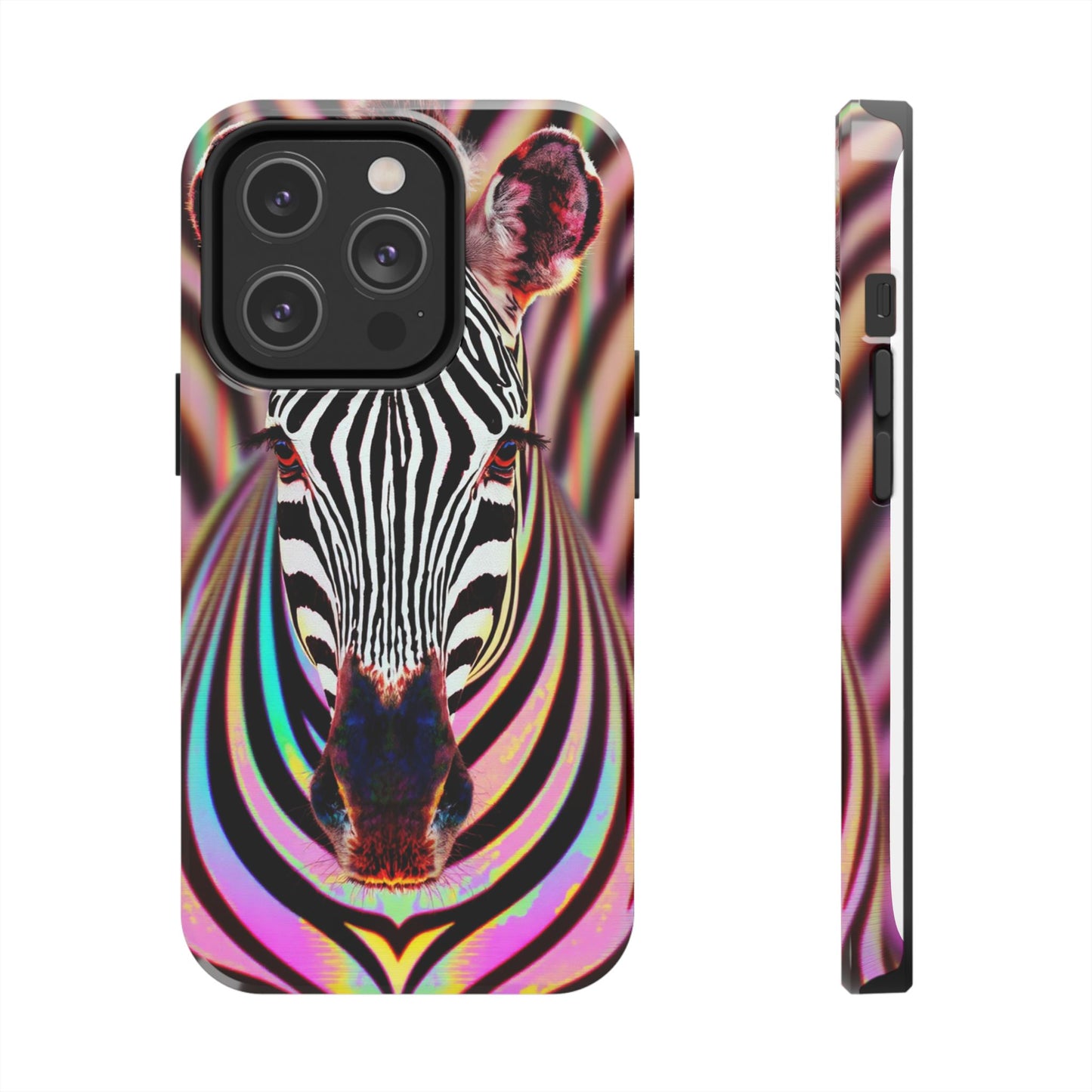 Vibrant Zebra Tough Phone Case - Unique Animal Design for Wild Spirit