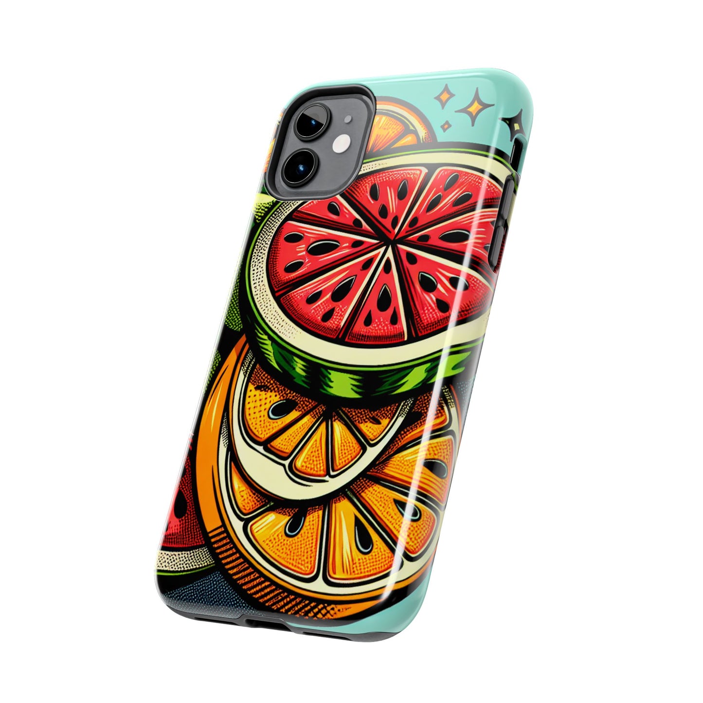 Vibrant Citrus Tough Phone Case - Fruit Slice Design - for iPhone