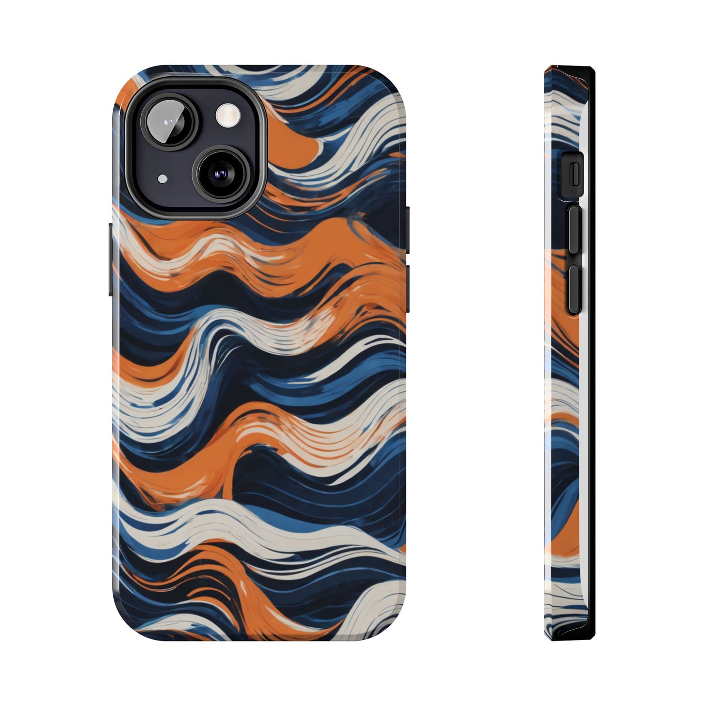 Wave Pattern Tough Phone Case - Stylish and Durable for Modern Lifestyle - for iPhone