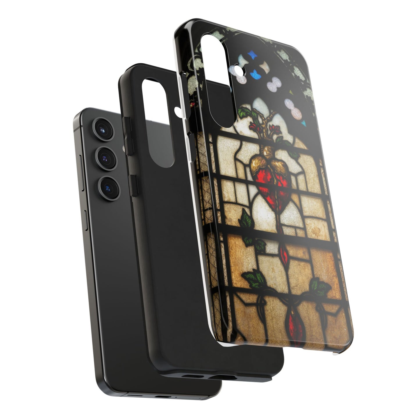 Stained Glass Heart Tough Phone Case - Unique Design for Protection & Style