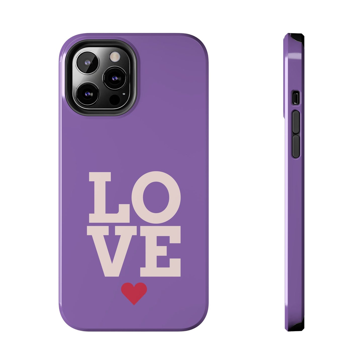 Purple Love Phone Case - Durable & Stylish Tough Case - for iPhone