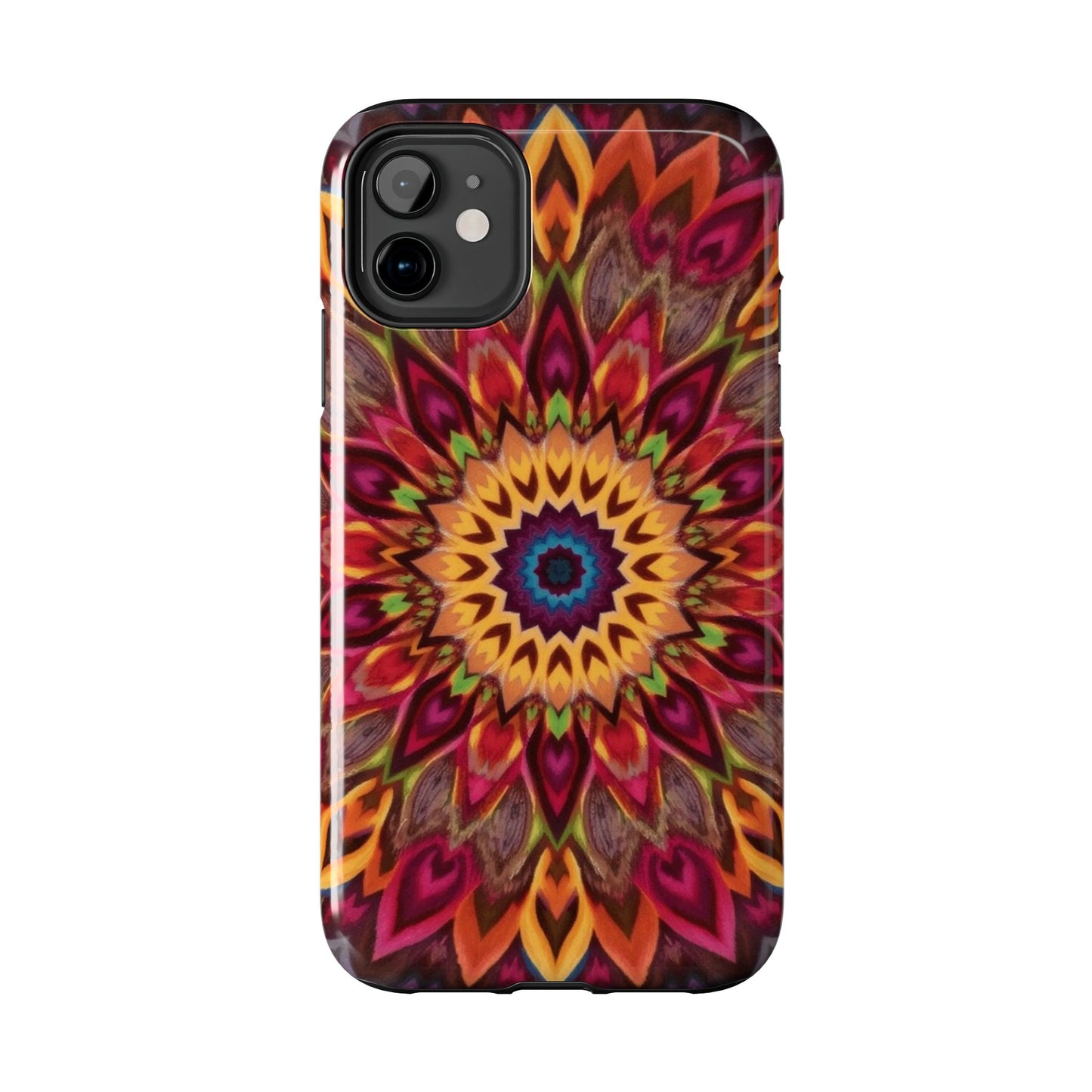 Vibrant Floral Mandala Tough Phone Case | Stylish and Durable Protection - for iPhone