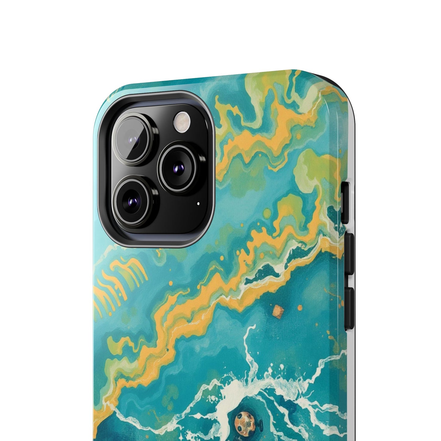 Ocean Wave Tough Phone Case – Durable Protection with Abstract Art Design