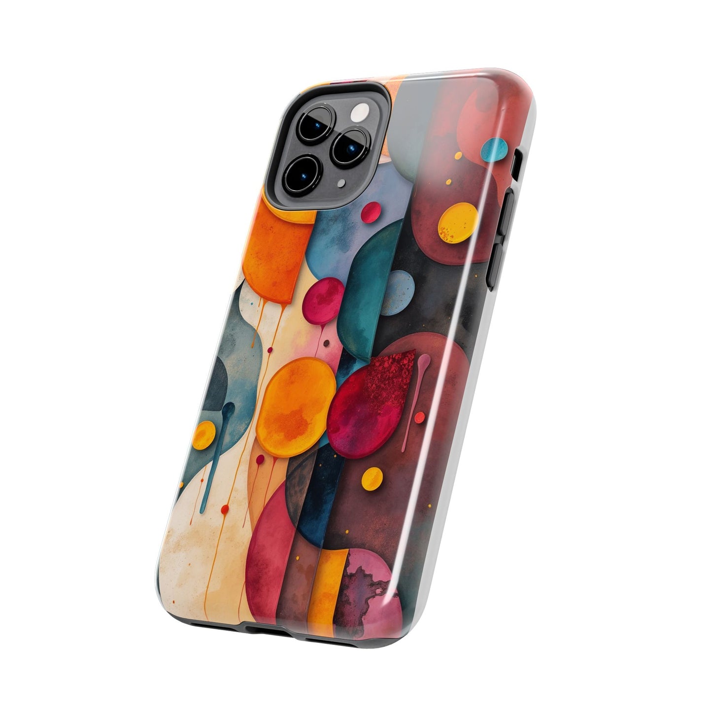Artistic Tough Phone Cases - Colorful Abstract Design for Trendy Protection - for iPhone