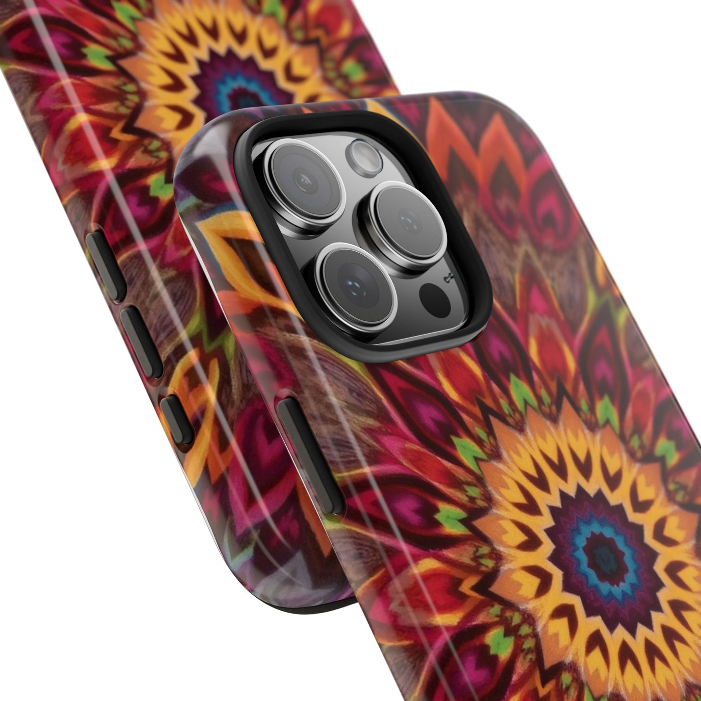 Vibrant Floral Mandala Tough Phone Case | Stylish and Durable Protection - for iPhone