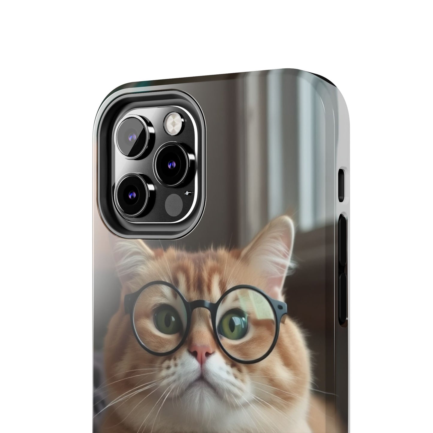 Cute Cat Glasses Tough Phone Case - Fun & Stylish Protection for Cat Lovers