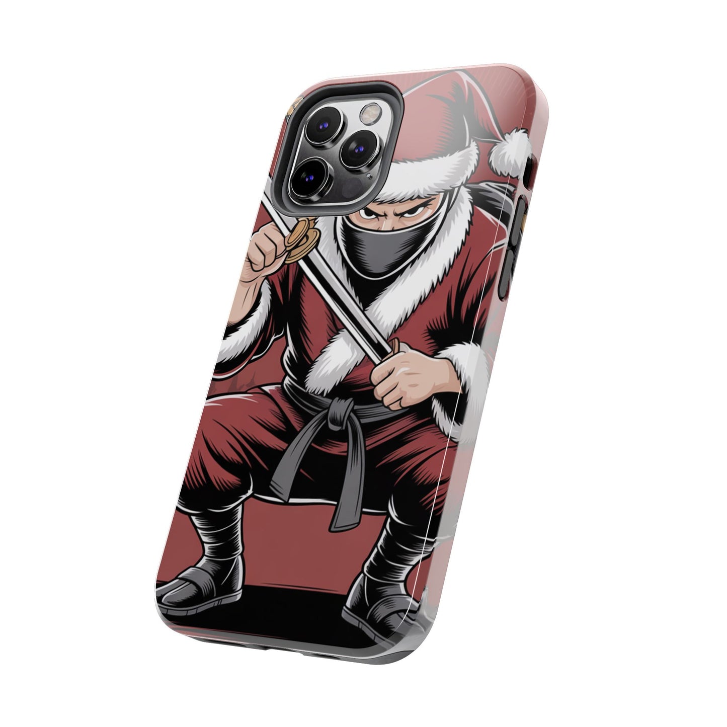 Ninja Santa Tough Phone Case | Durable Holiday Phone Cover for iPhone