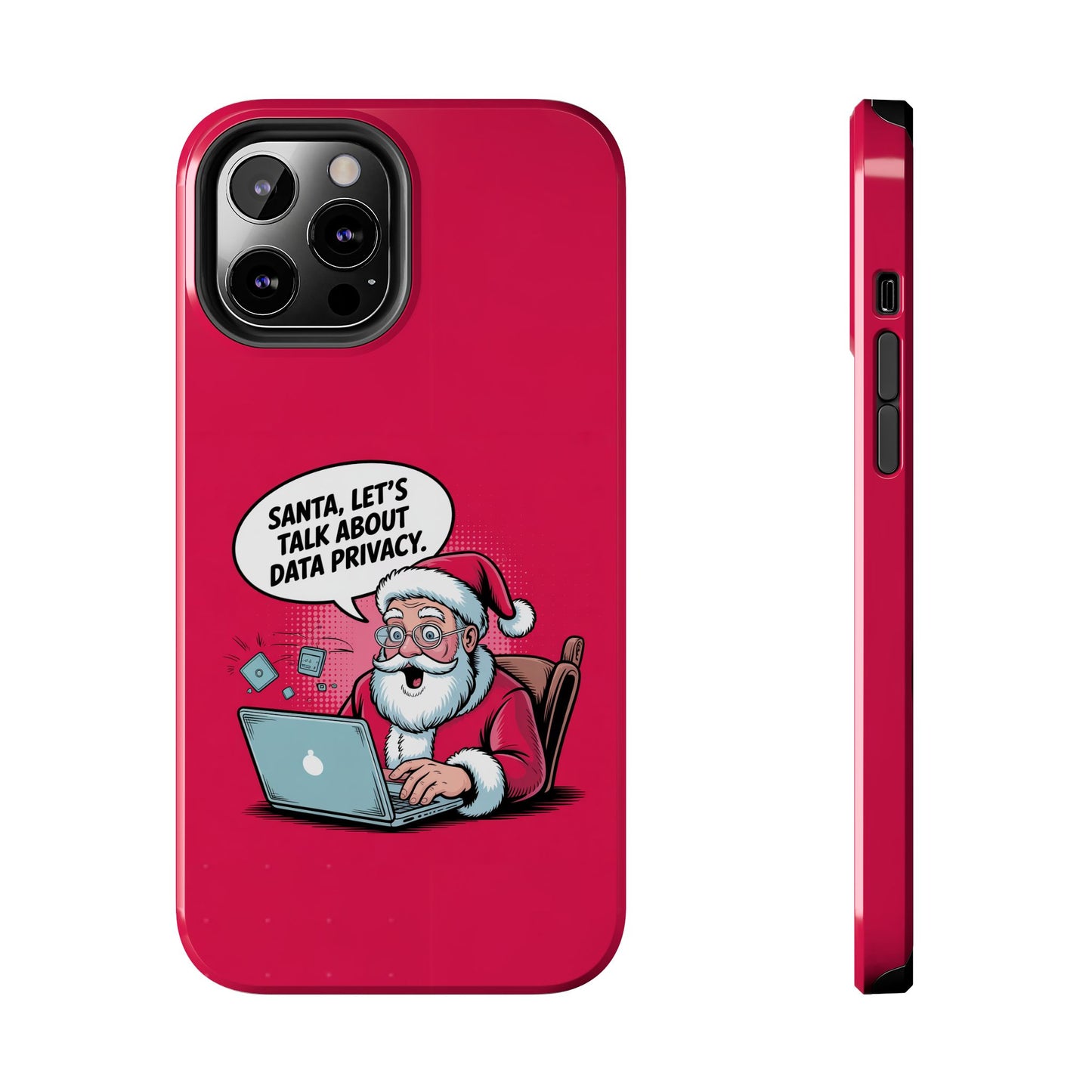 Santa Data Privacy Design Tough iPhone Case for Christmas