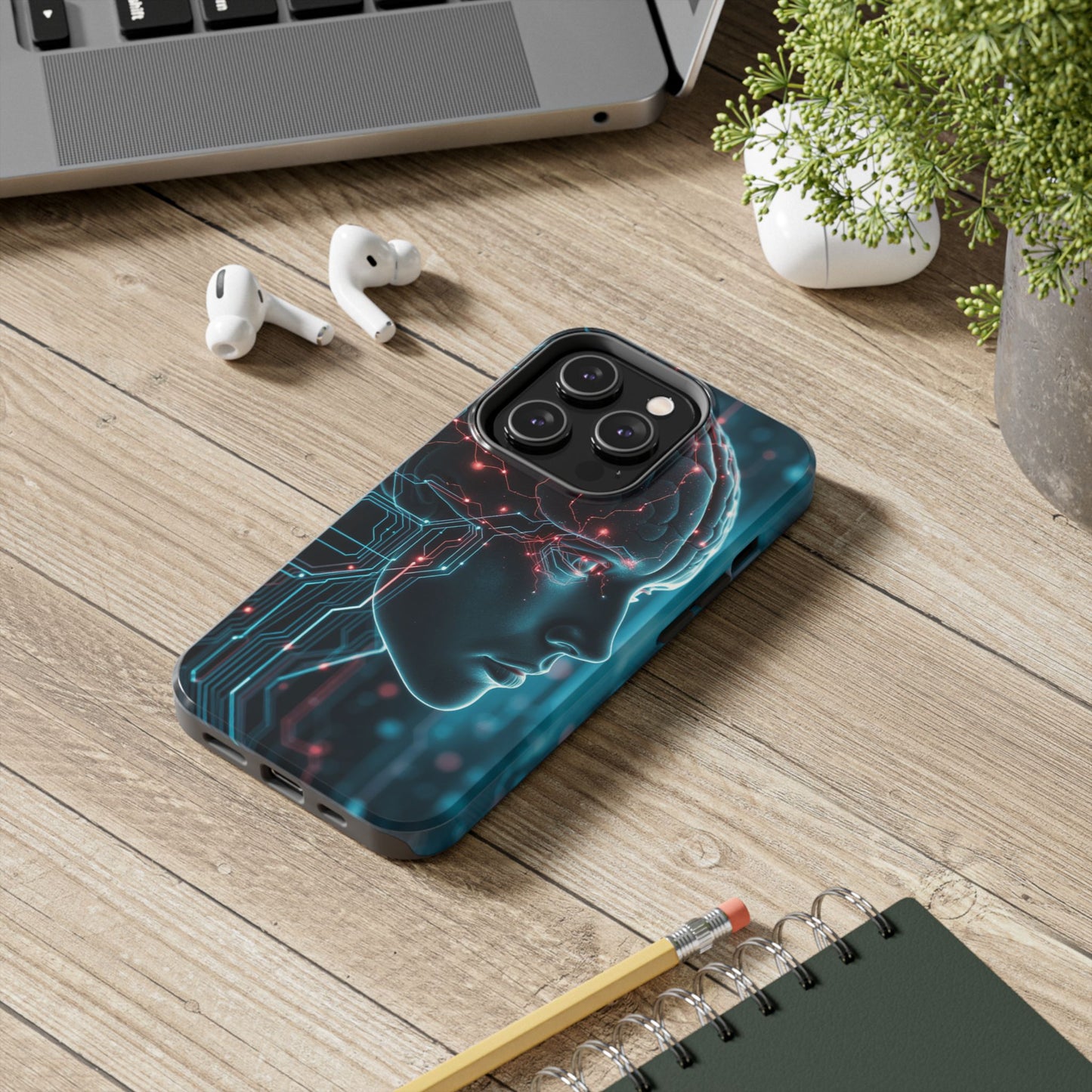 Futuristic Brain Design Tough Phone Case