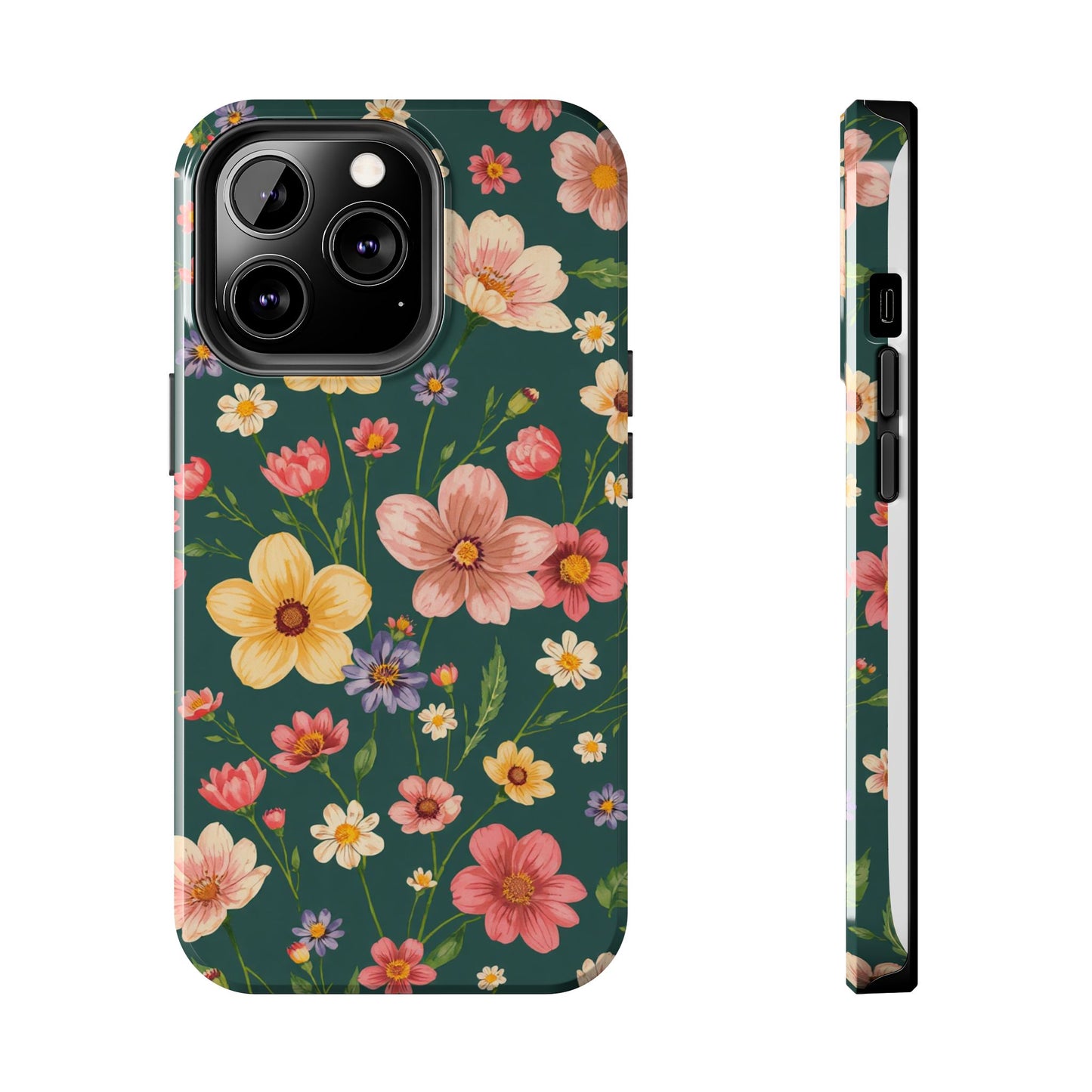 Vintage Spring Flowers Tough Phone Case - Durable Protection for iPhone