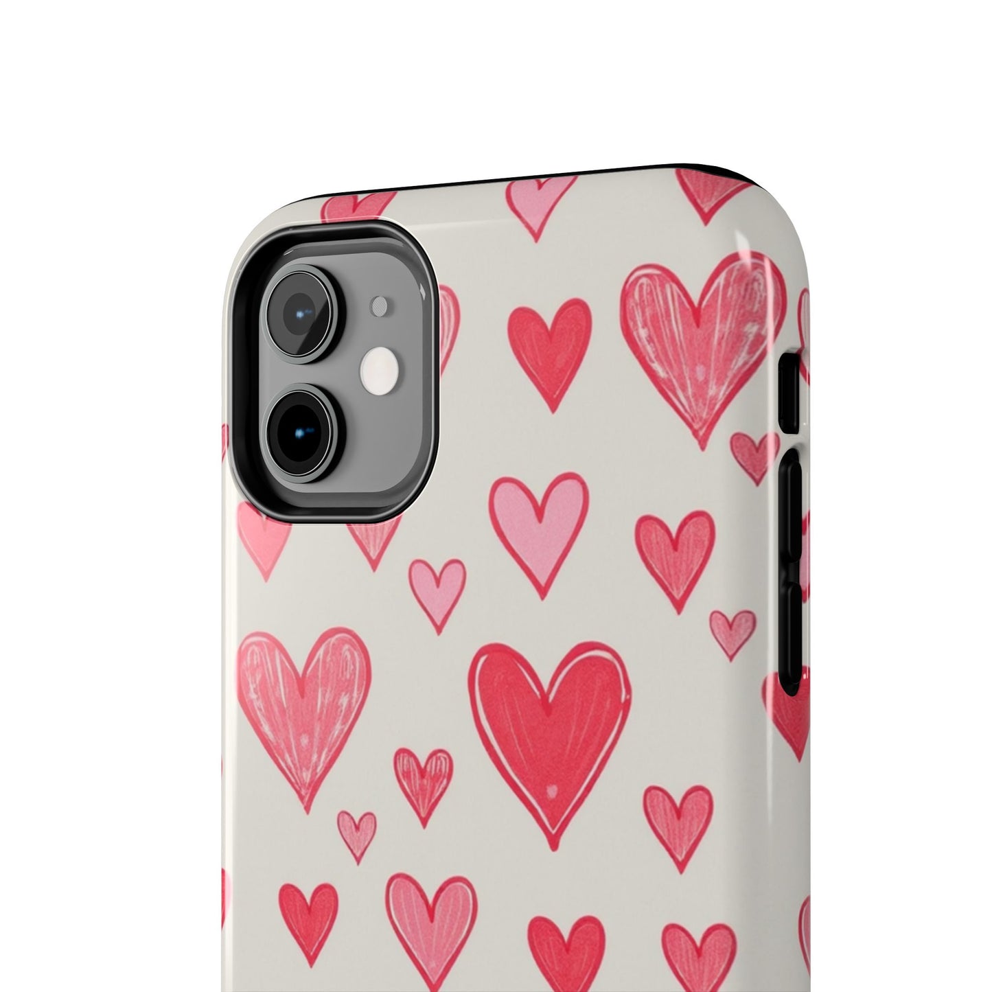 Heart Pattern Tough Phone Case - Cute and Stylish Protection