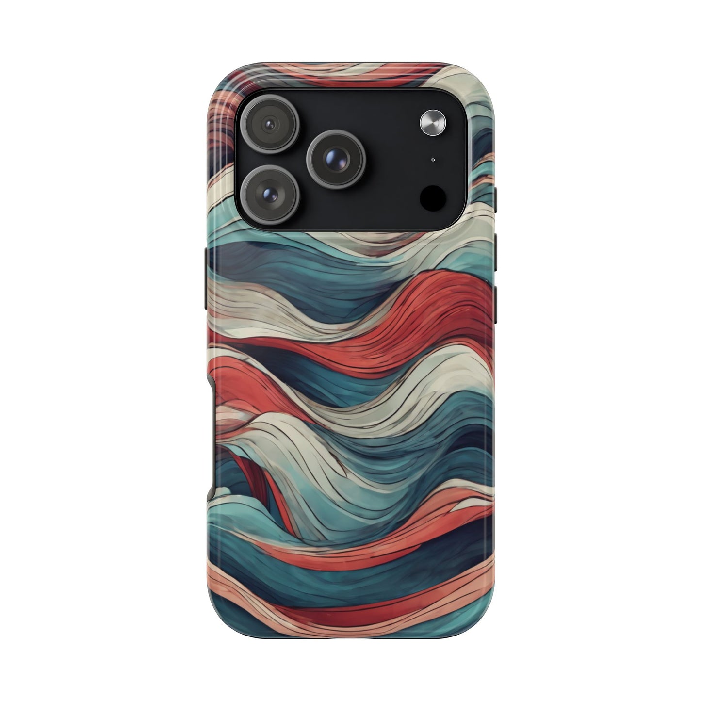 Abstract Waves Tough Phone Case - Stylish & Durable Phone Protection - for iPhone