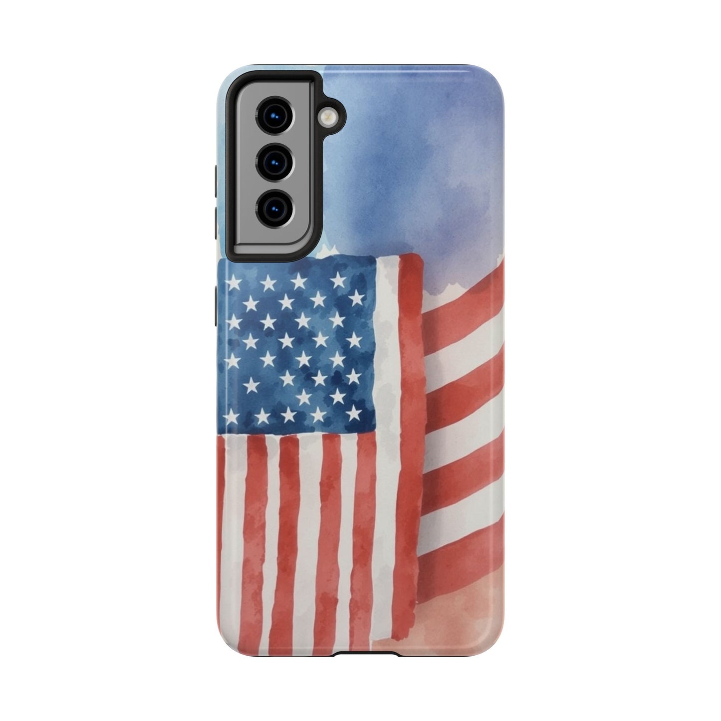 Abstract Watercolor American Flag Design - Tough Phone Case - for iPhone
