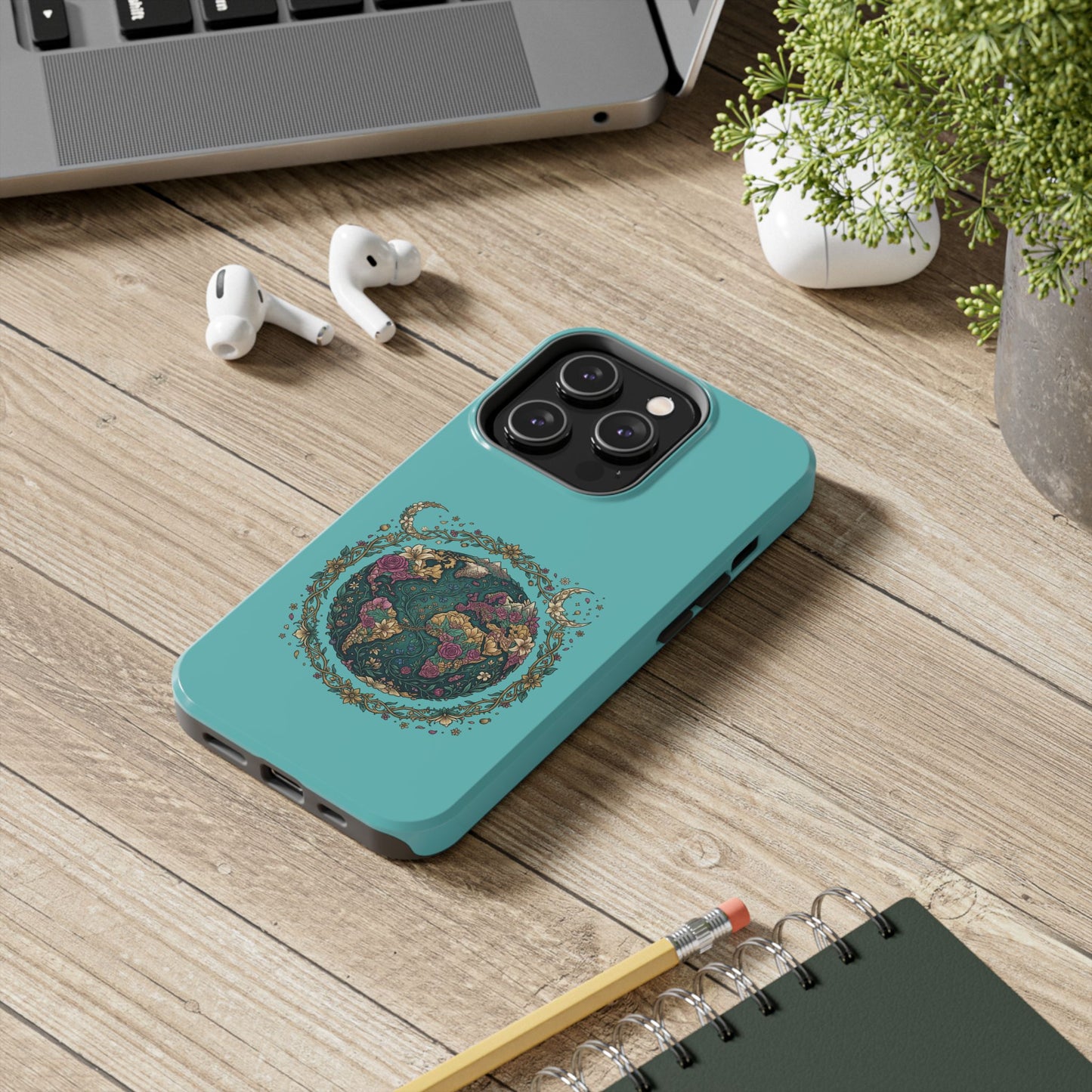 Mystical Floral Planet Phone Case — Tough Protective Phone Case